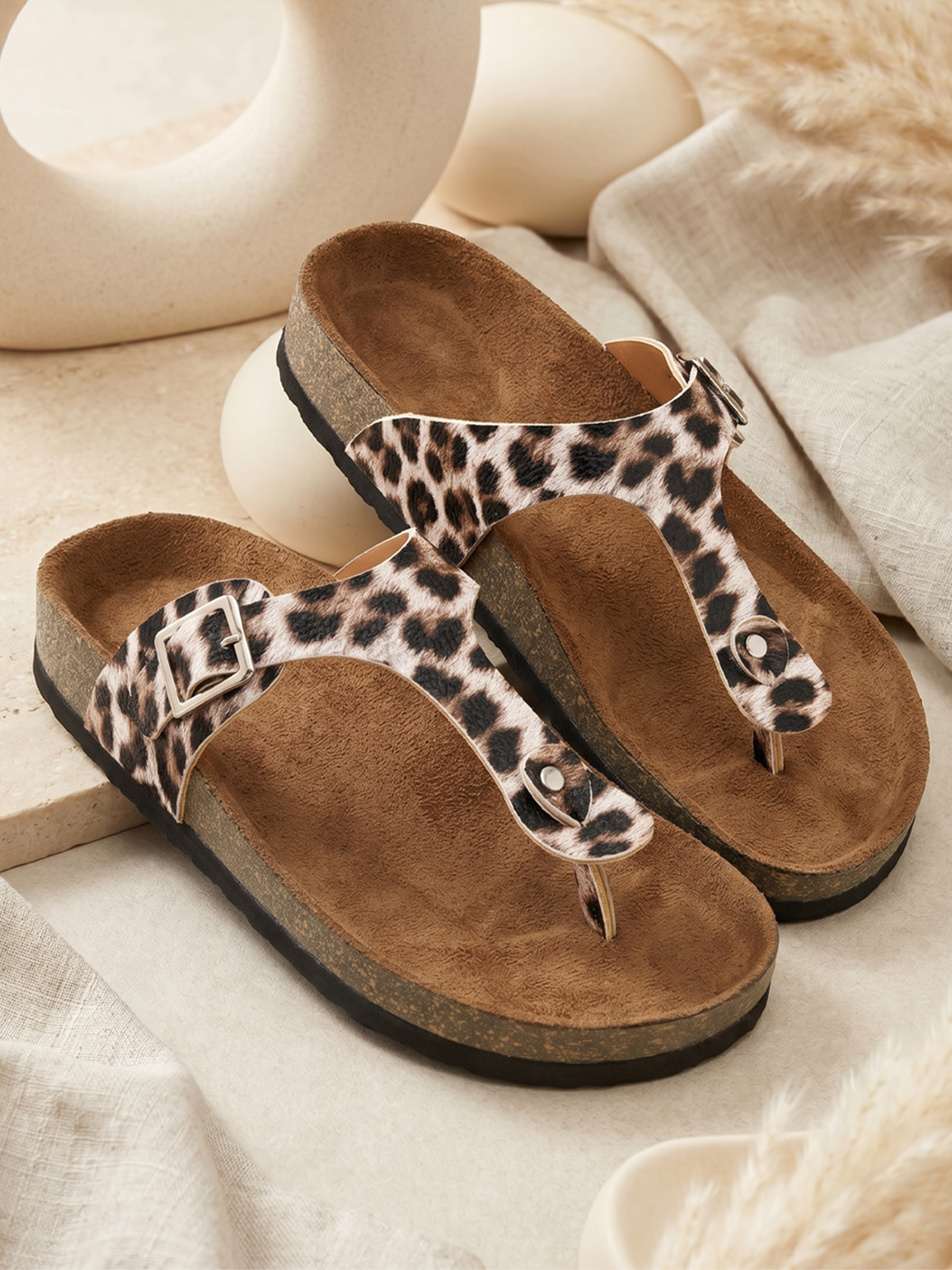 LYDC Leopard Print Sandals for Women - Regent