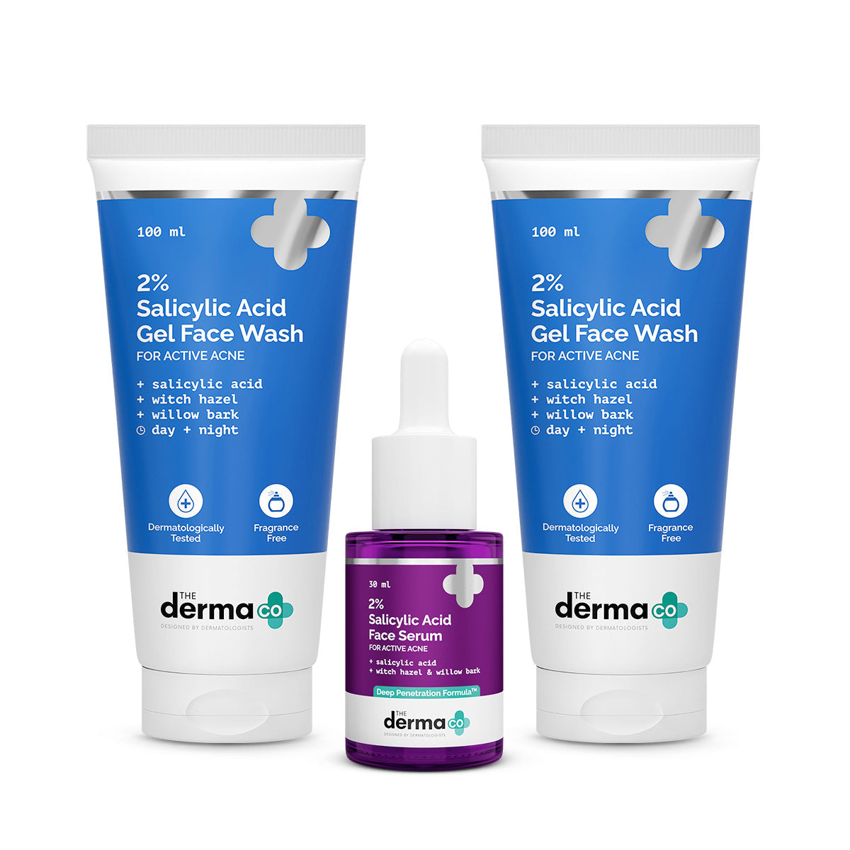 Derma Co Acne Busting Kit (2% Salicylic Acid Gel Face Wash + 2% Salicylic Acid Serum)