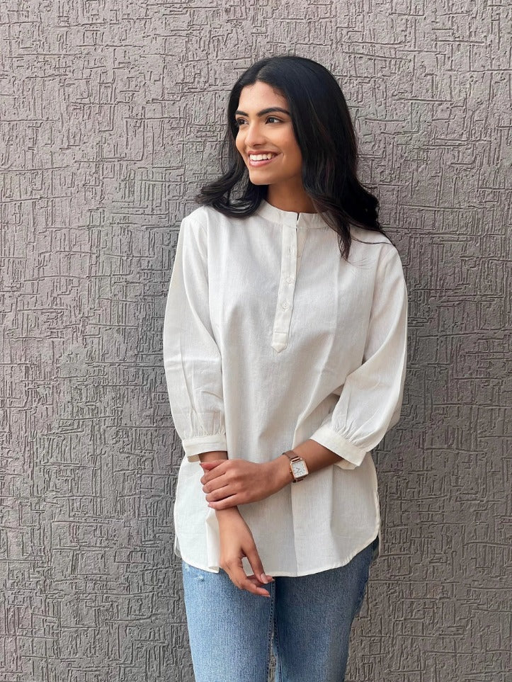 Sugnaa Short Kurta - White