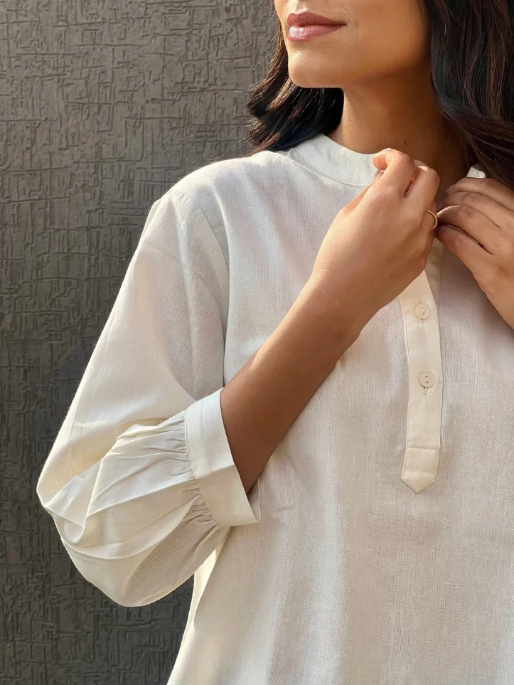 Sugnaa Short Kurta - White