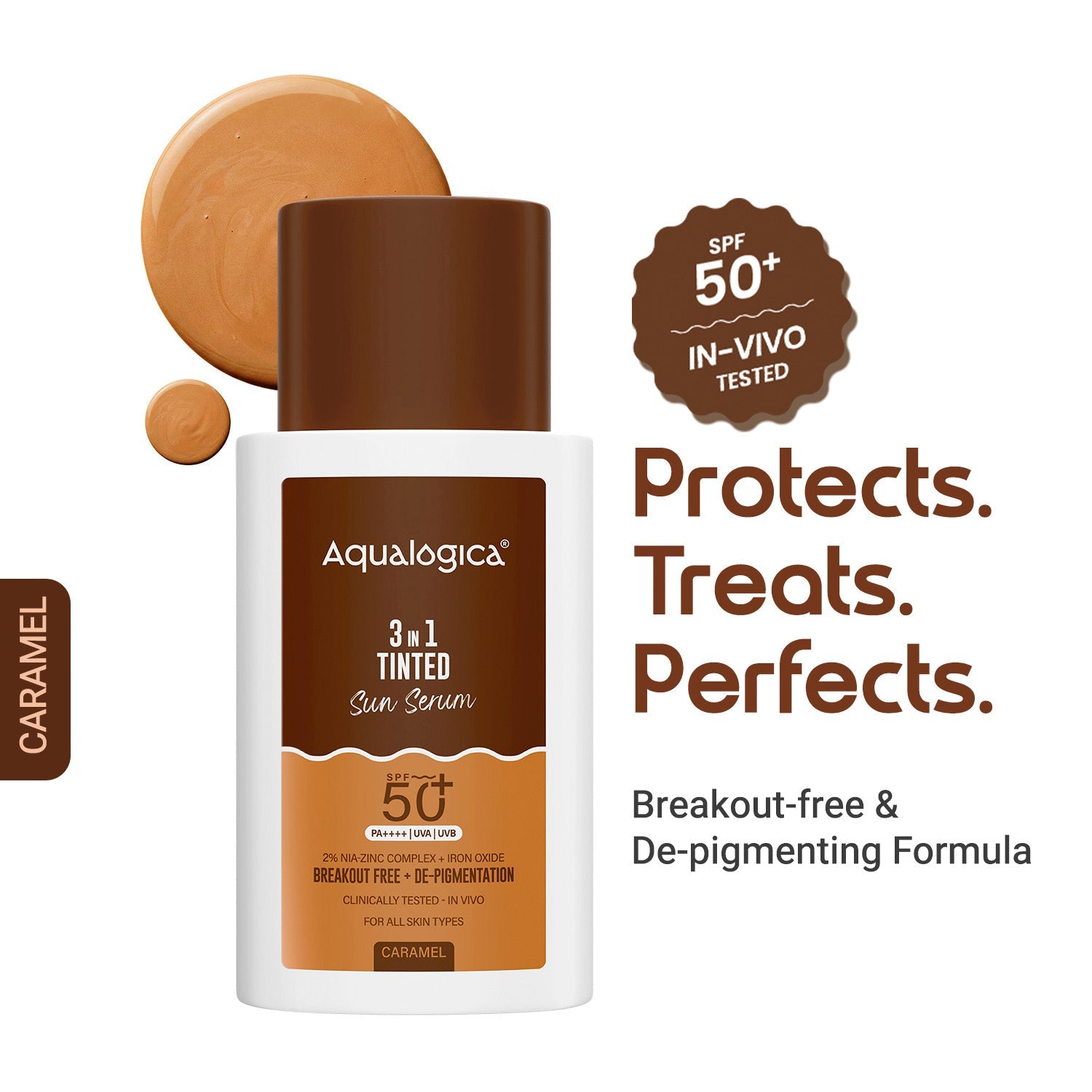 Aqualogica 3-In-1 Tinted Sun Serum - 50g