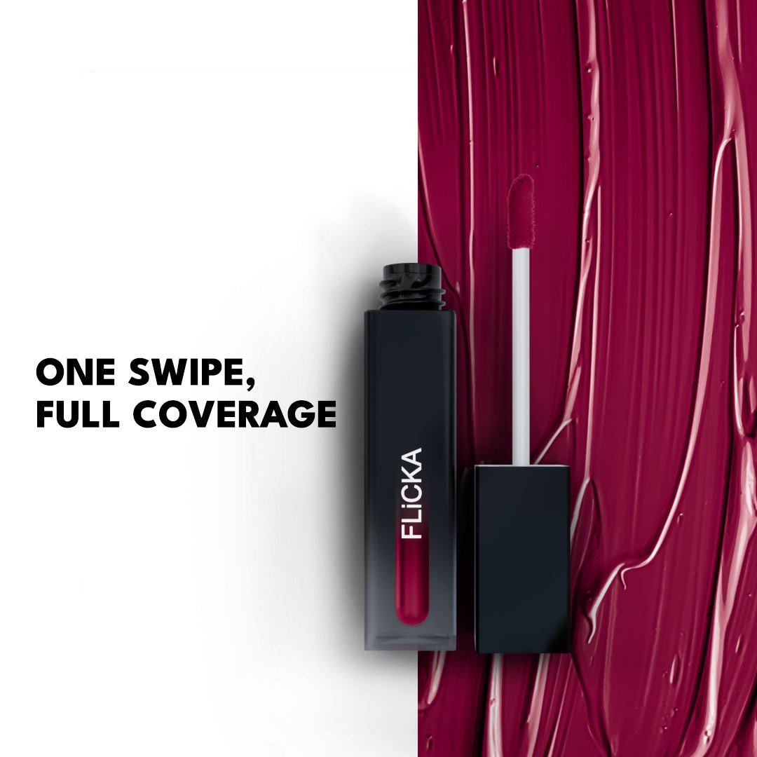 Flicka Cosmetics 14DarkNight - Set & Attack Liquid Matte Lipstick