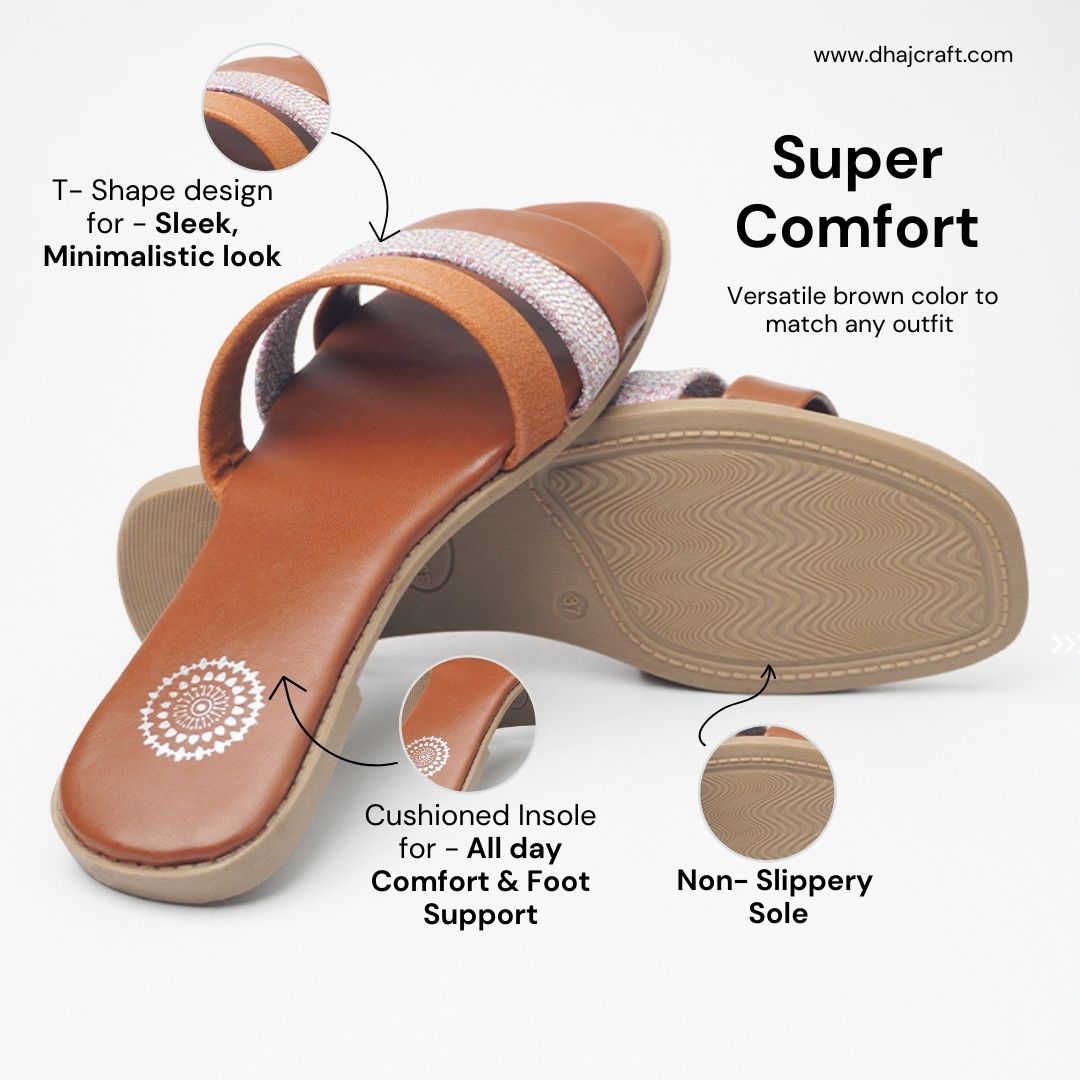 Dhajcraft Brown Casual Slider