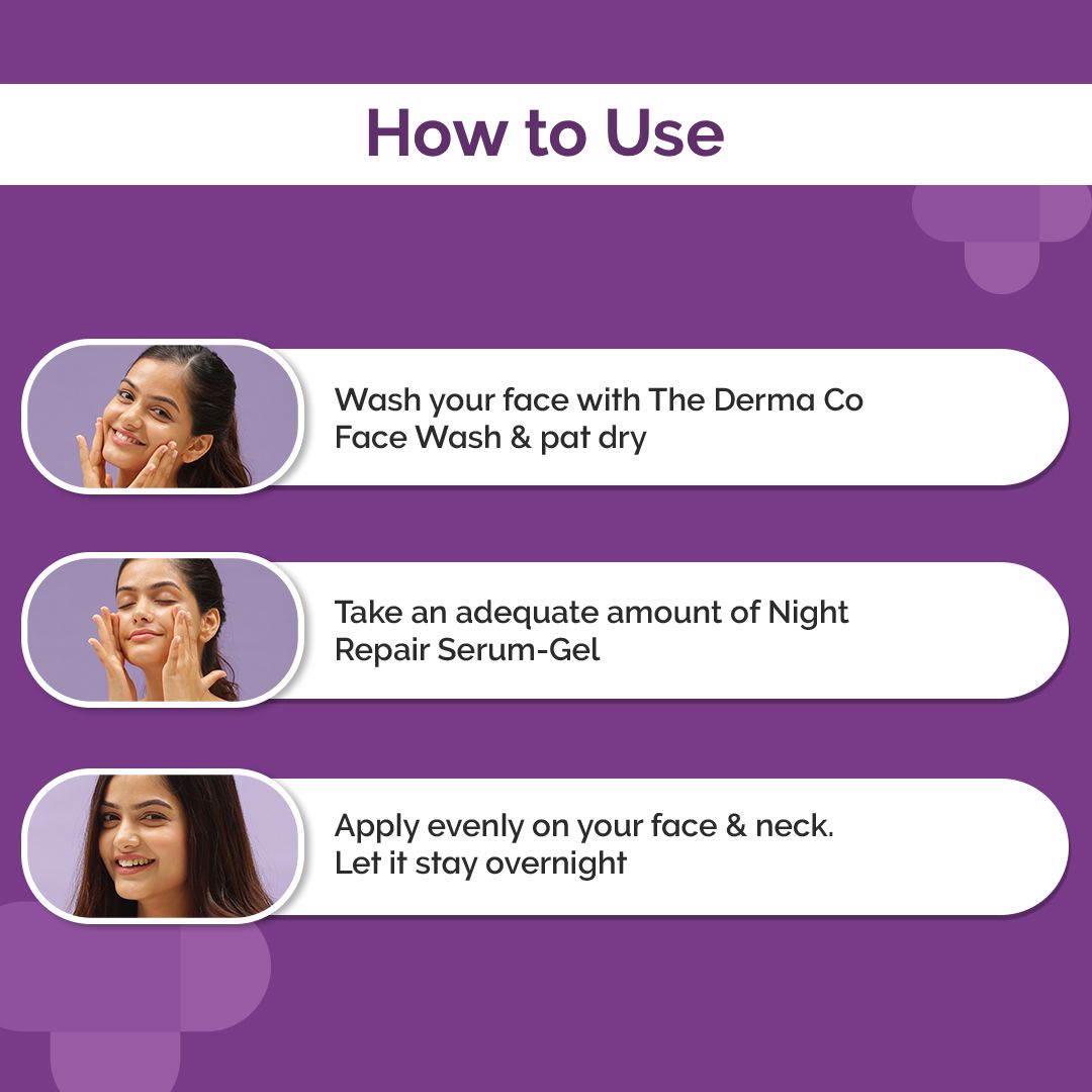 Derma Co 1% Kojic + Arbutin Night Repair Face Serum-Gel - 50g