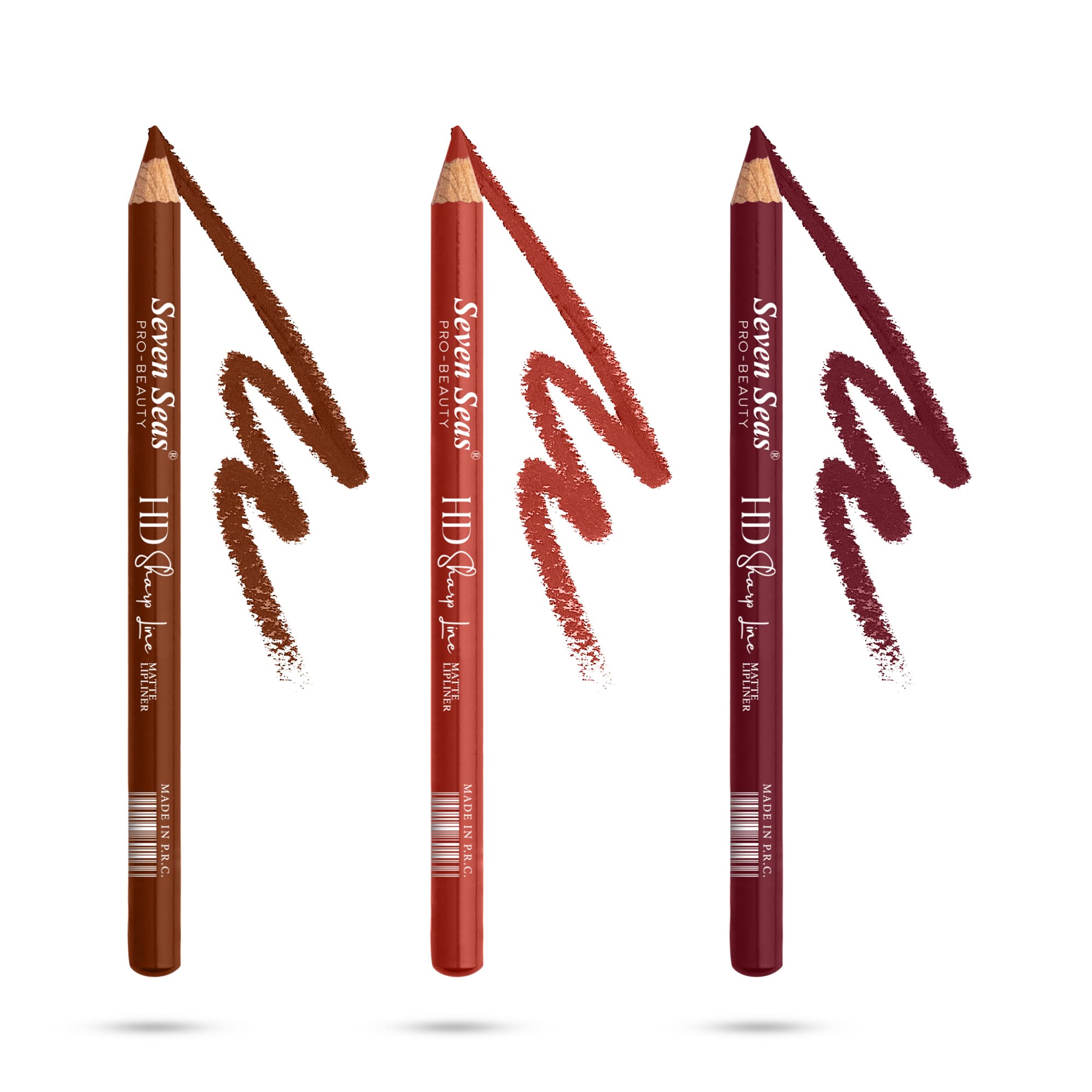 Seven Seas Shade-37653 - HD Sharp Line Lip Liner Pencil (Set of 3)