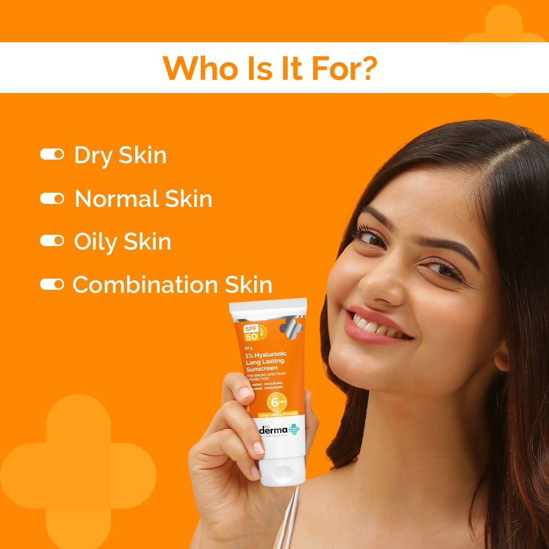 Derma Co 1% Hyaluronic Long Lasting Sunscreen SPF 50 & PA++++