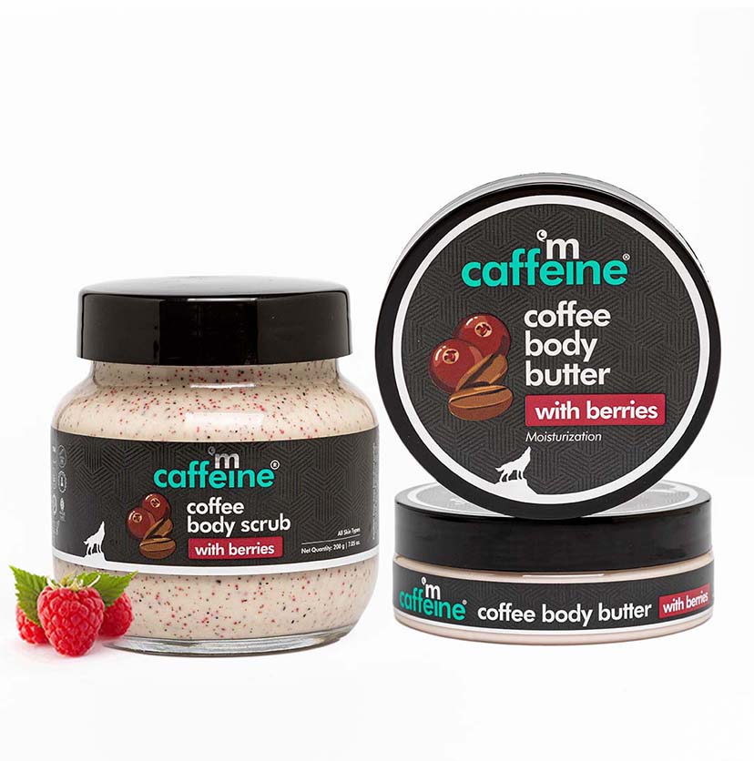 mCaffeine Coffee & Berries Scrub-Moisturize Routine / Duo