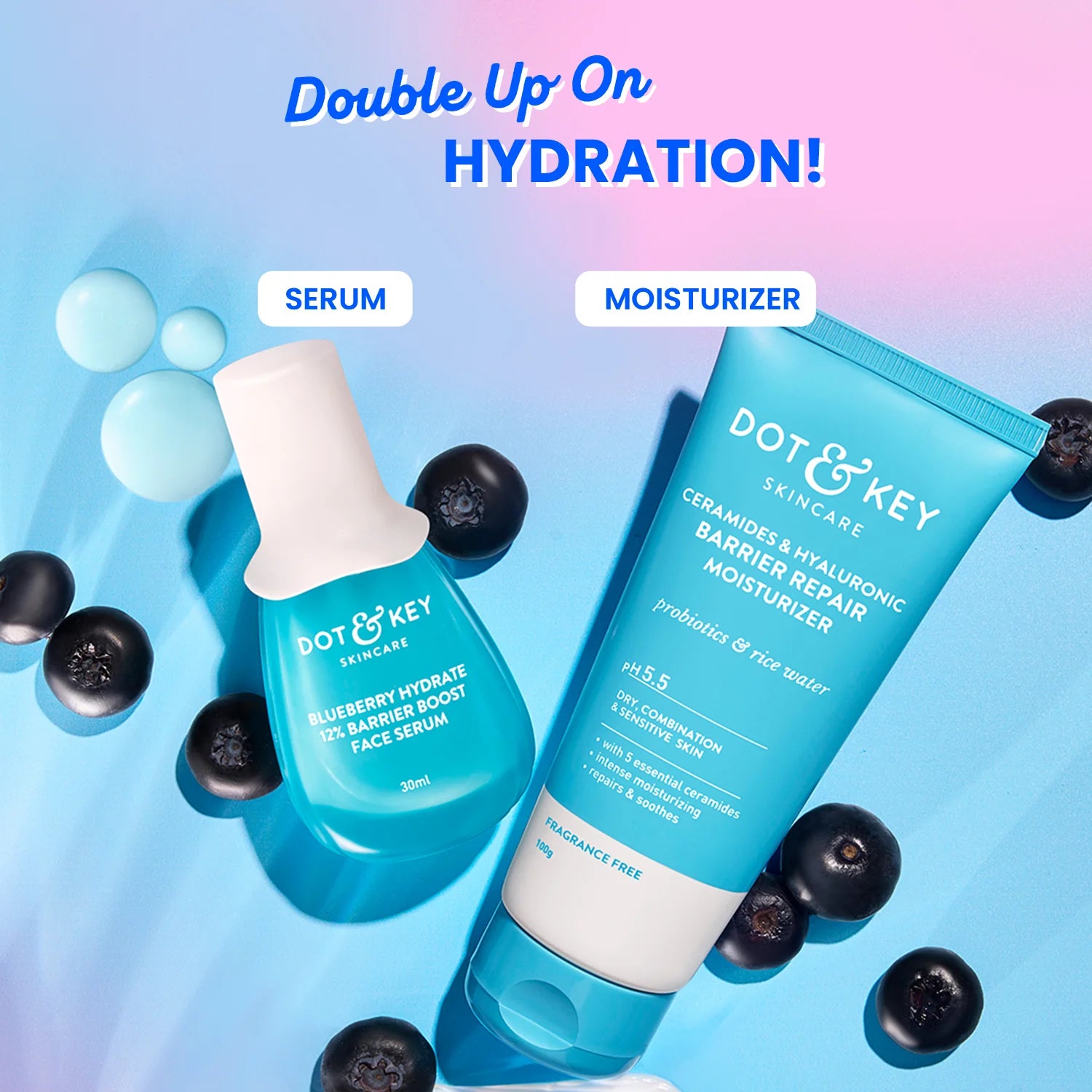 Dot & Key Blueberry Barrier Boost Serum + Barrier Repair Moisturizer