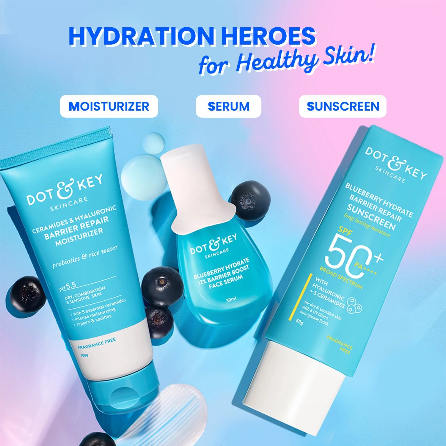 Dot & Key Barrier Repair Moisturizer + Serum + Sunscreen