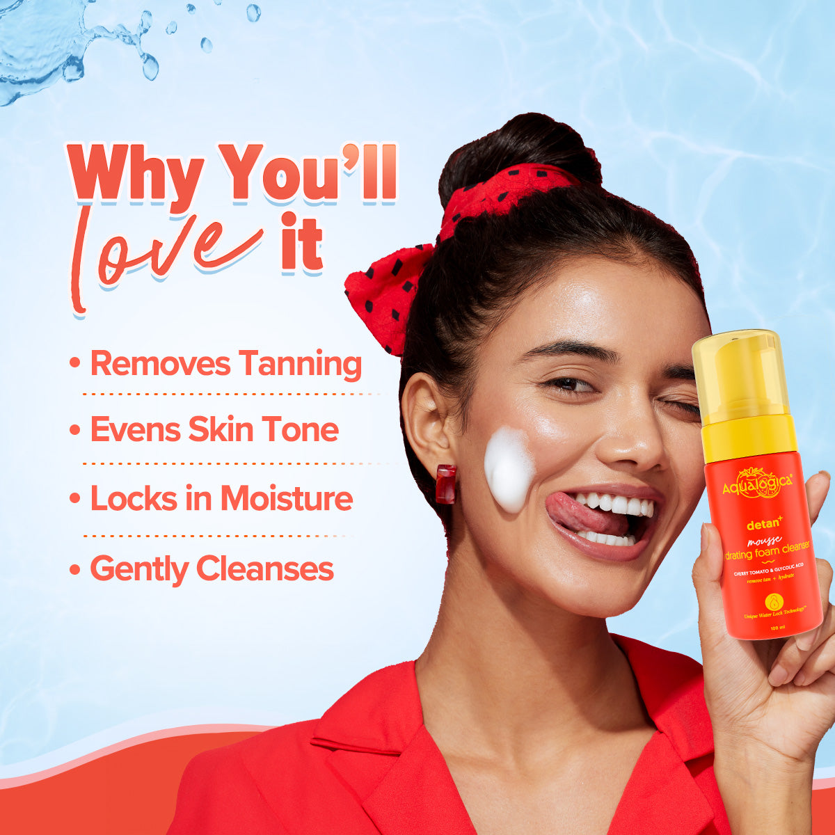 Aqualogica Detan+ Mousse Hydrating Foam Cleanser