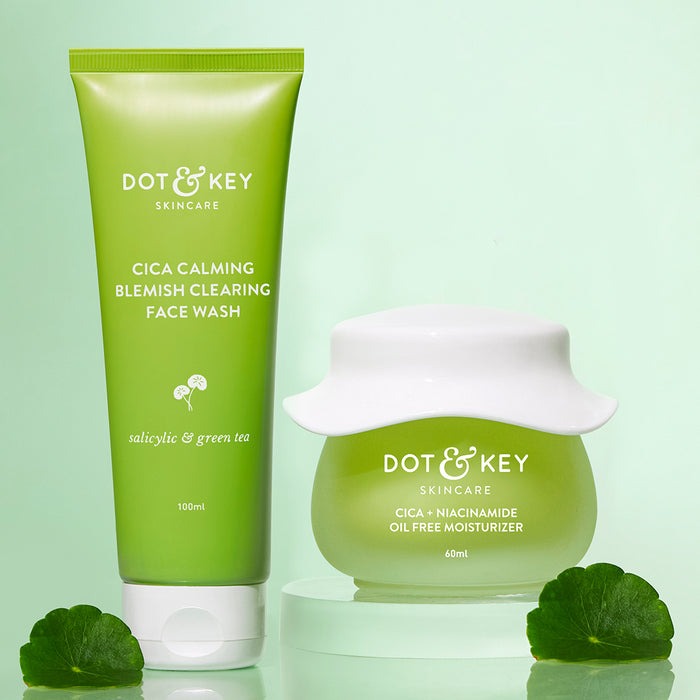Dot & Key Cica Calming Face Wash + Cica Oil-Free Moisturizer