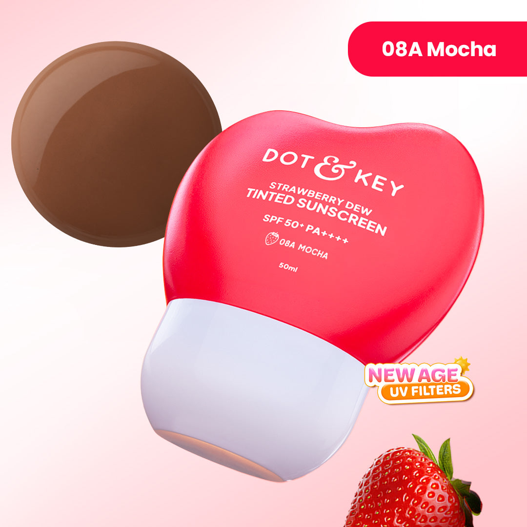 Dot & Key Strawberry Dew Tinted Sunscreen, In-Vivo Tested SPF 50+ PA++++