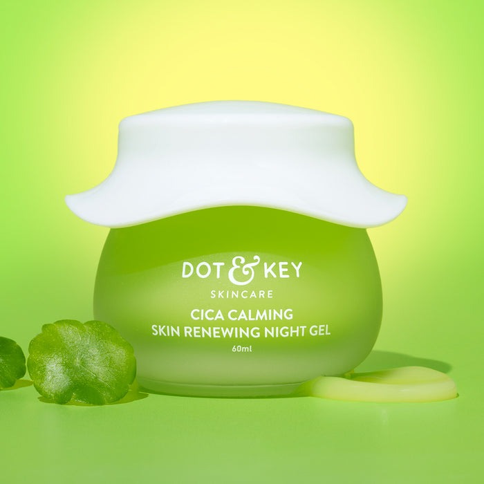 Dot & Key CICA Calming Skin Renewing Night Gel | Fades Blemishes & Dark Spots | 60ml