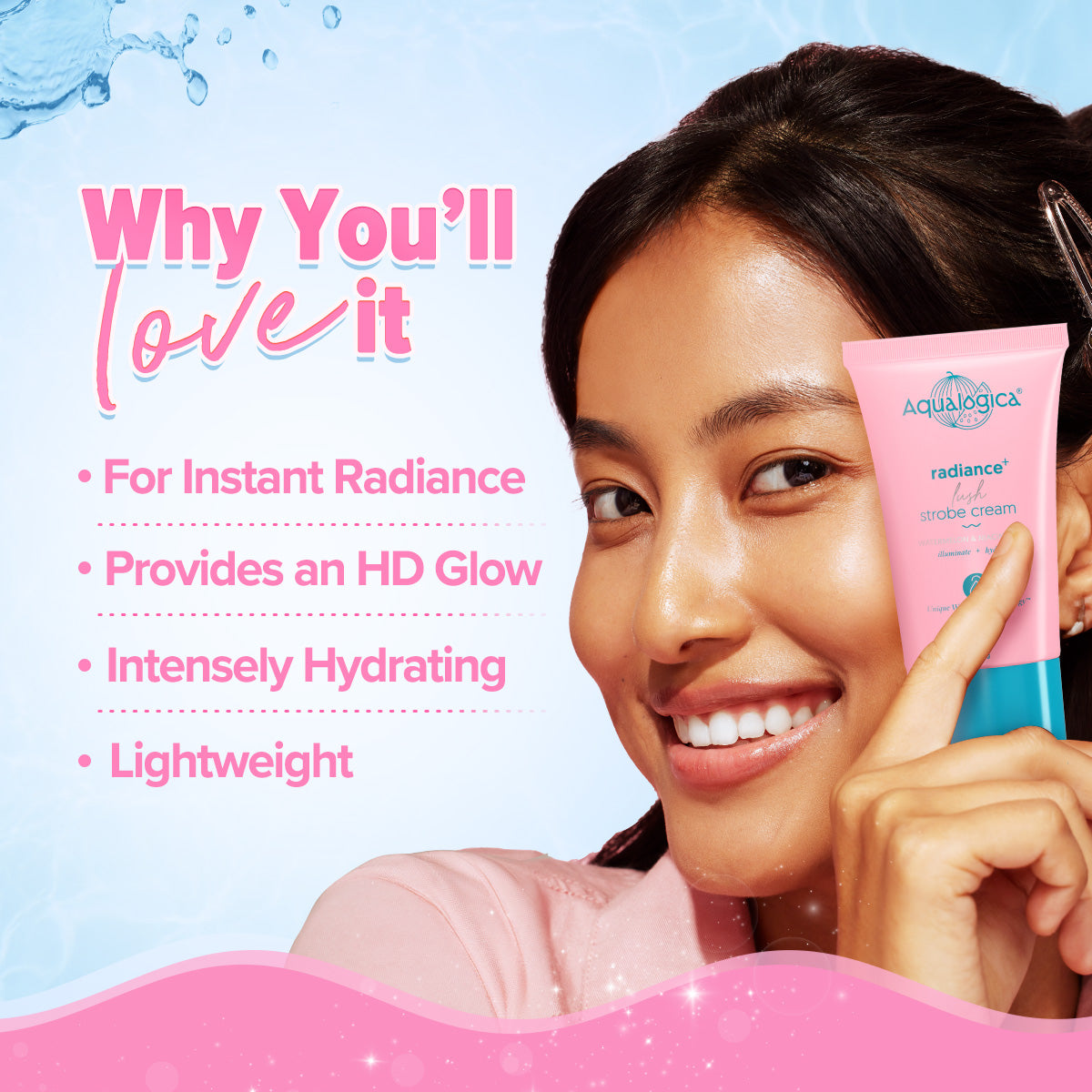 Aqualogica Radiance+ Lush Strobe Cream  - 30g