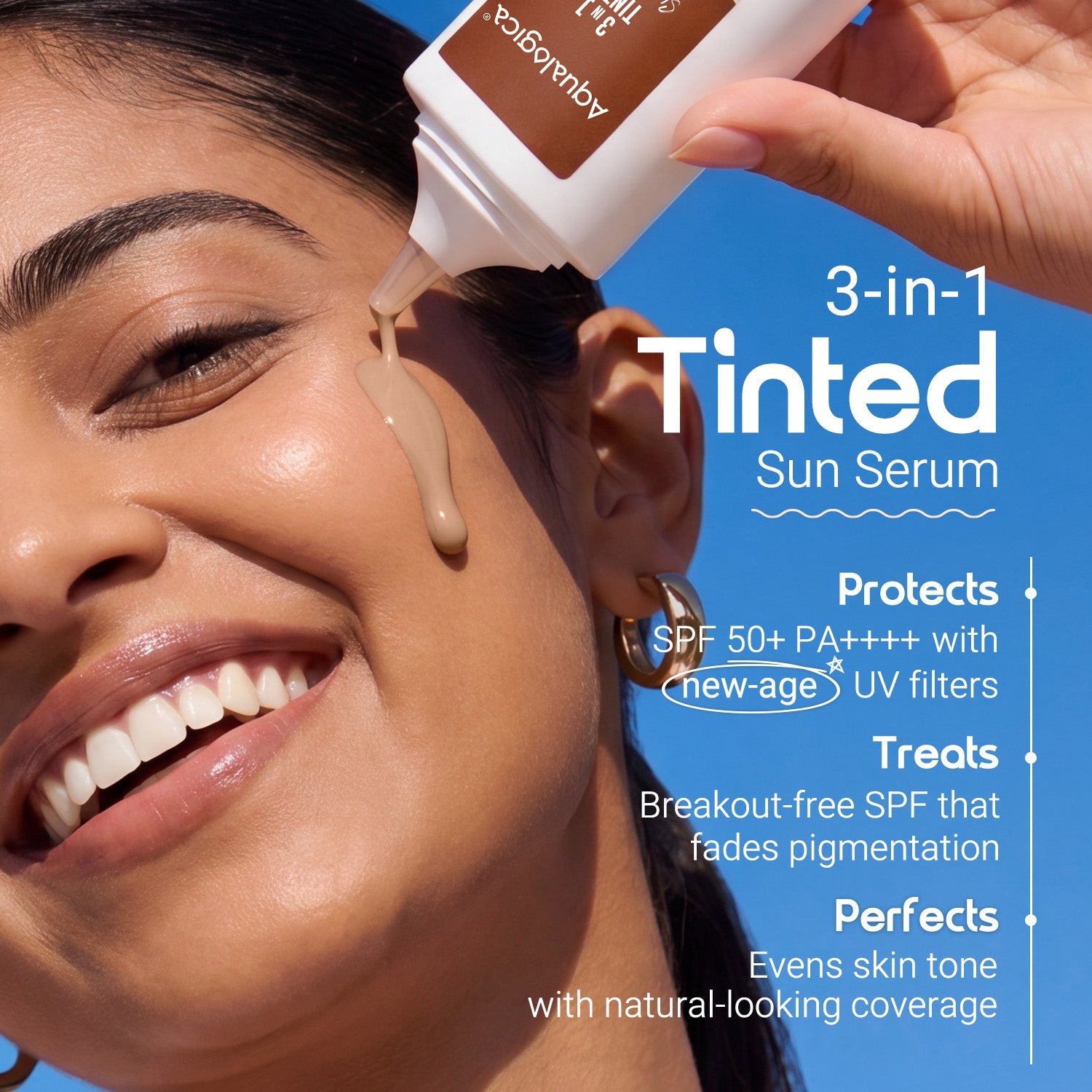 Aqualogica 3-In-1 Tinted Sun Serum - 50g