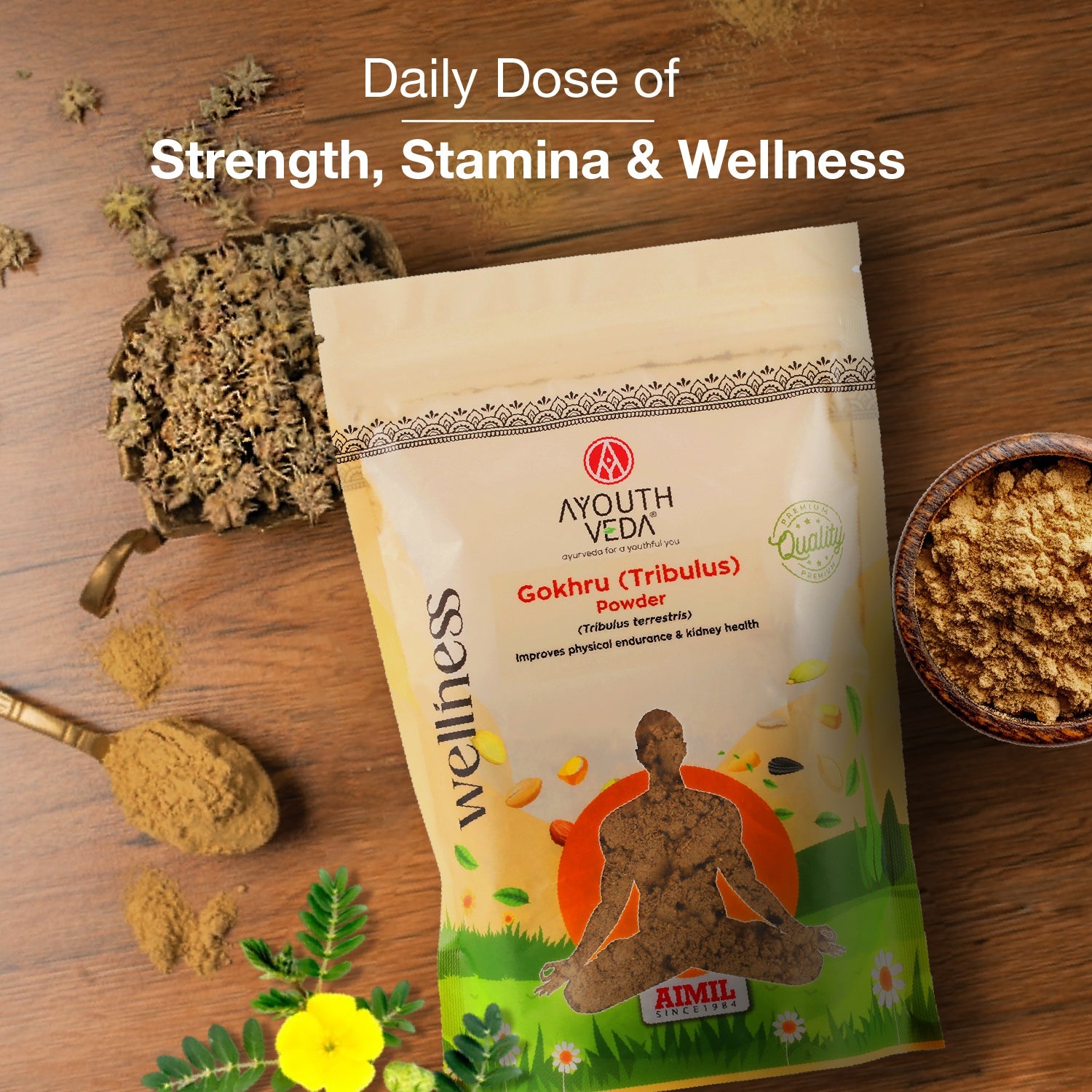 Ayouthveda Gokshru Powder (Tribulus Terrestris)