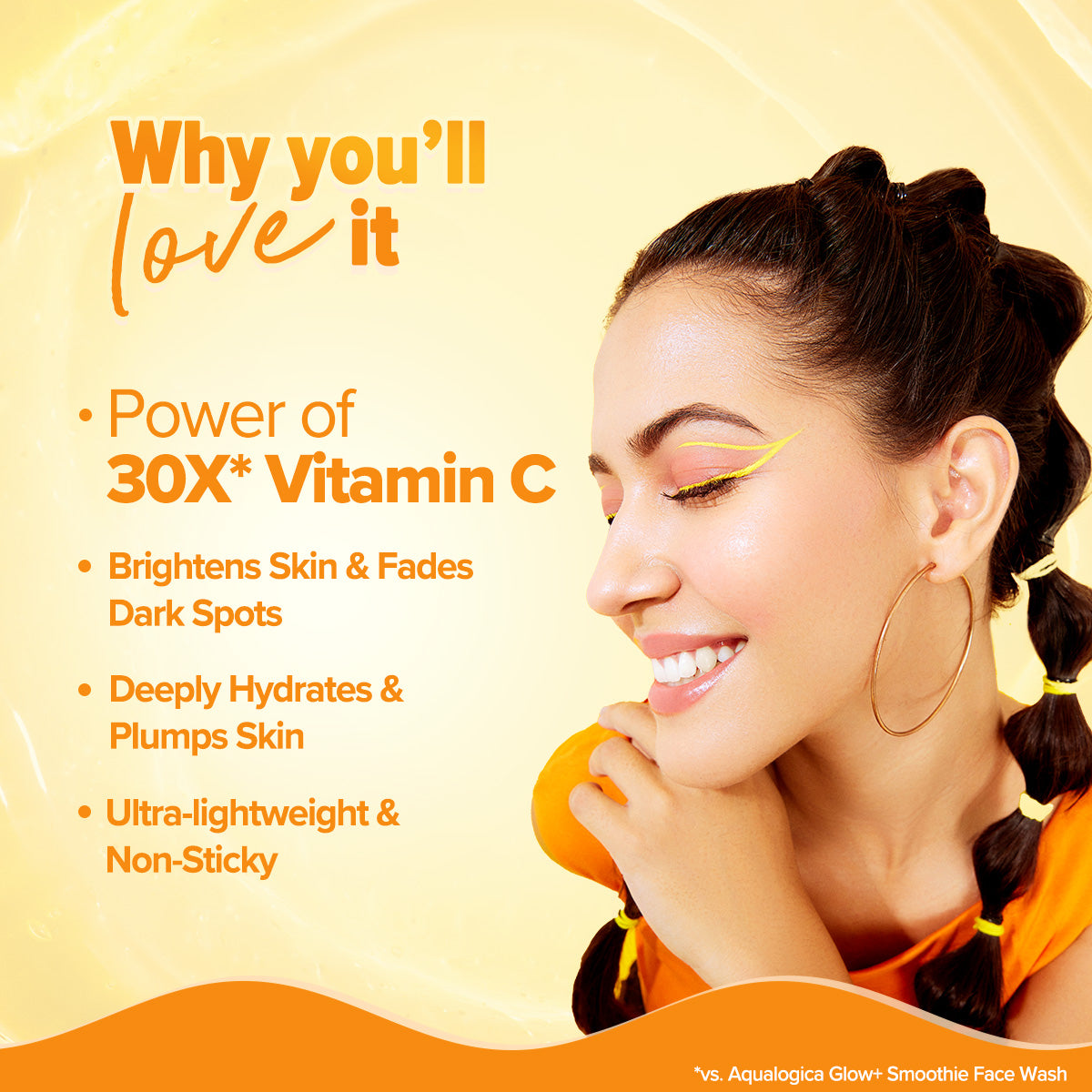 Aqualogica Glow+ 30X* Vitamin C Hydrating Essence Serum- 50ml