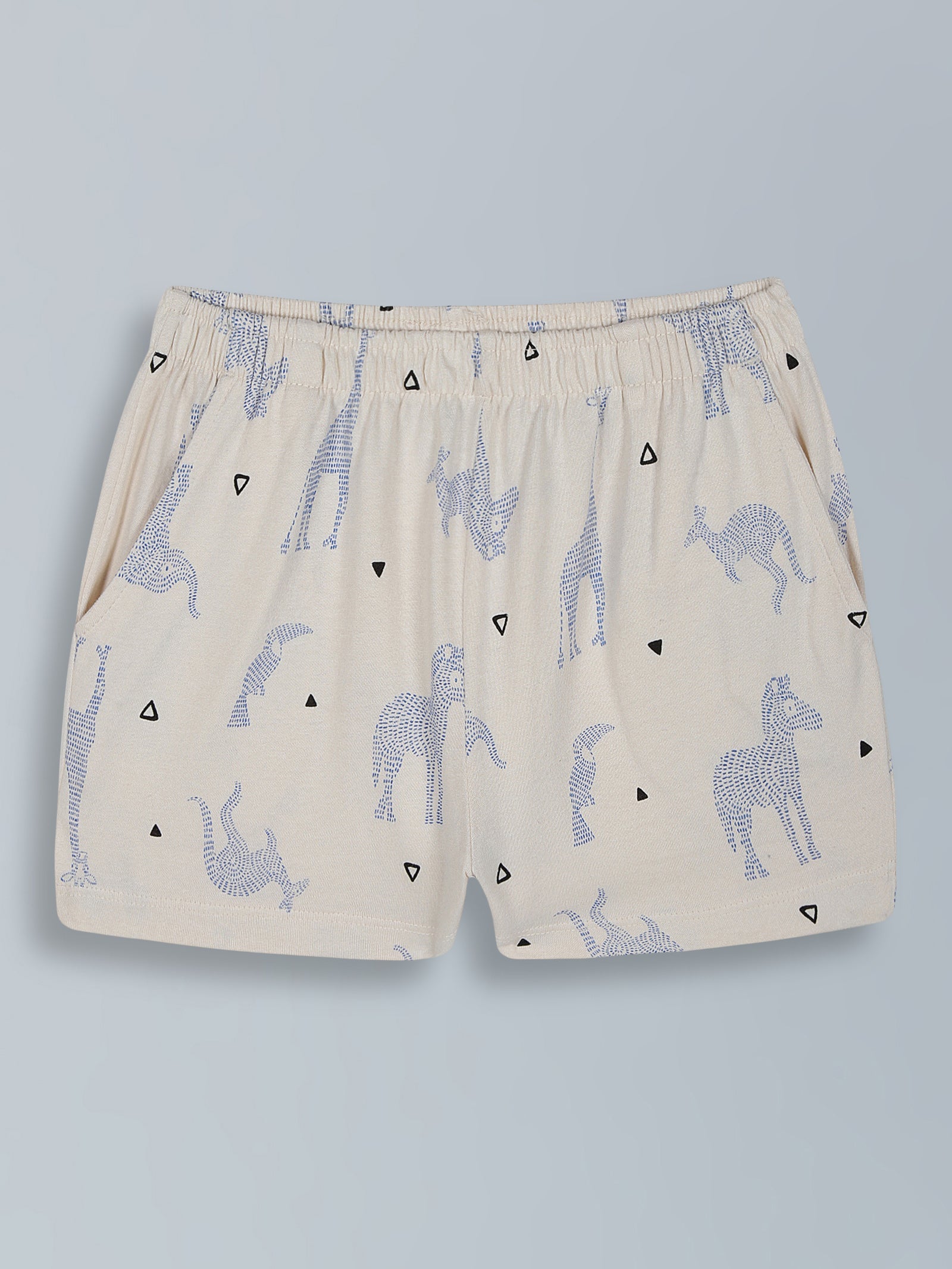 Urbanrac Girls Ivory Unique Zebra Print Shorts