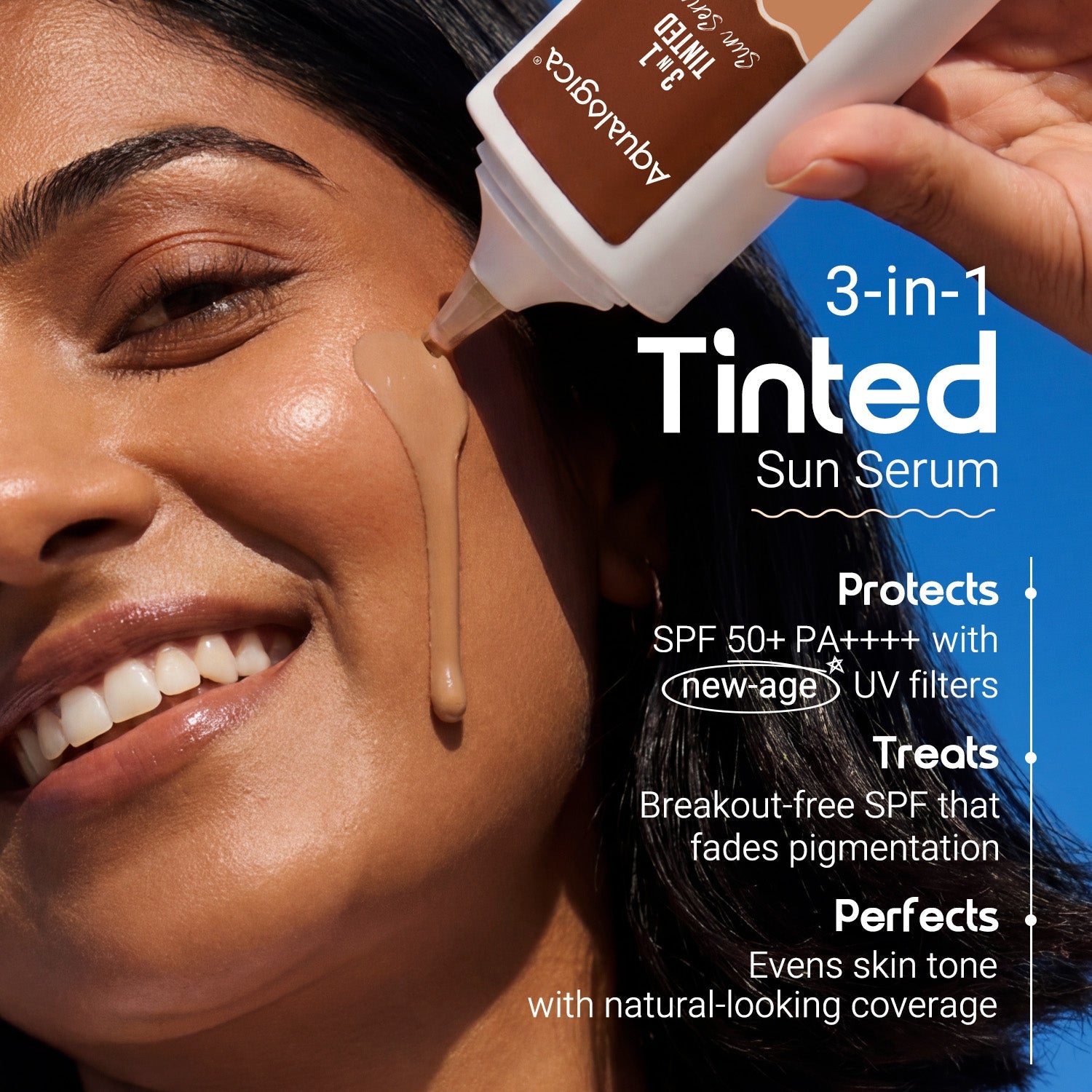 Aqualogica 3-In-1 Tinted Sun Serum - 50g
