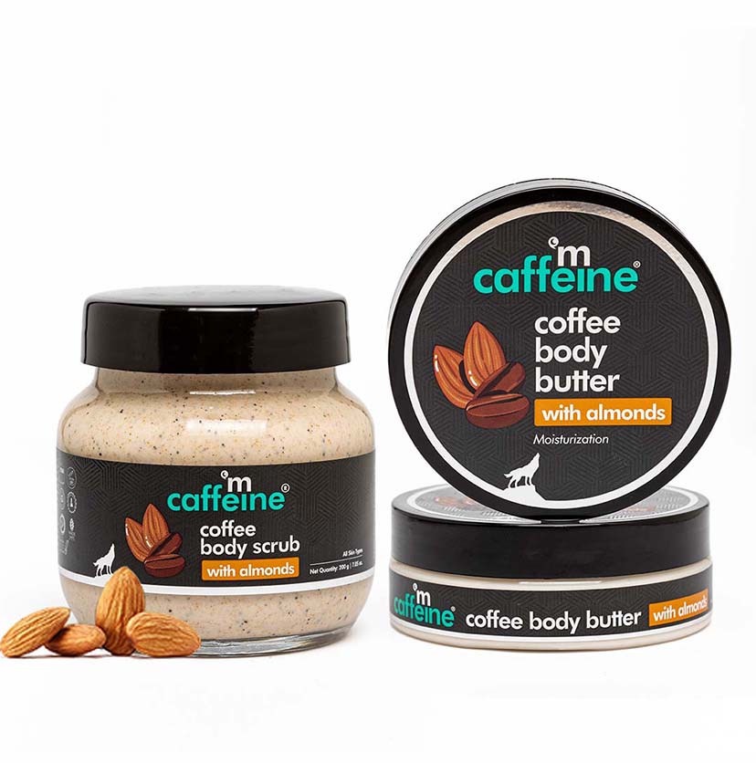 mCaffeine Coffee & Almonds Scrub-Moisturize Routine / Duo