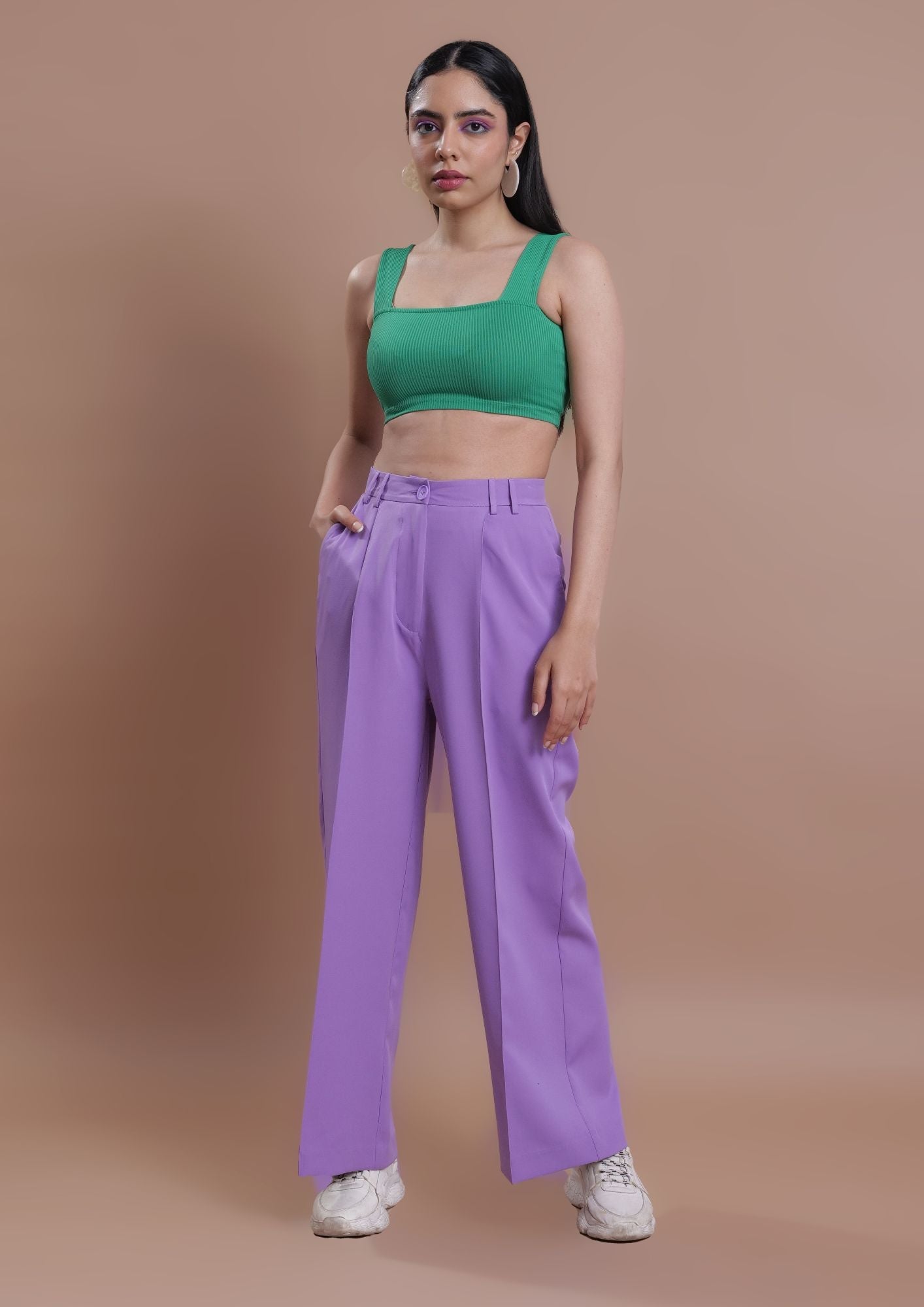 Studio OJS The Relaxed Fit Trousers - Light Purple