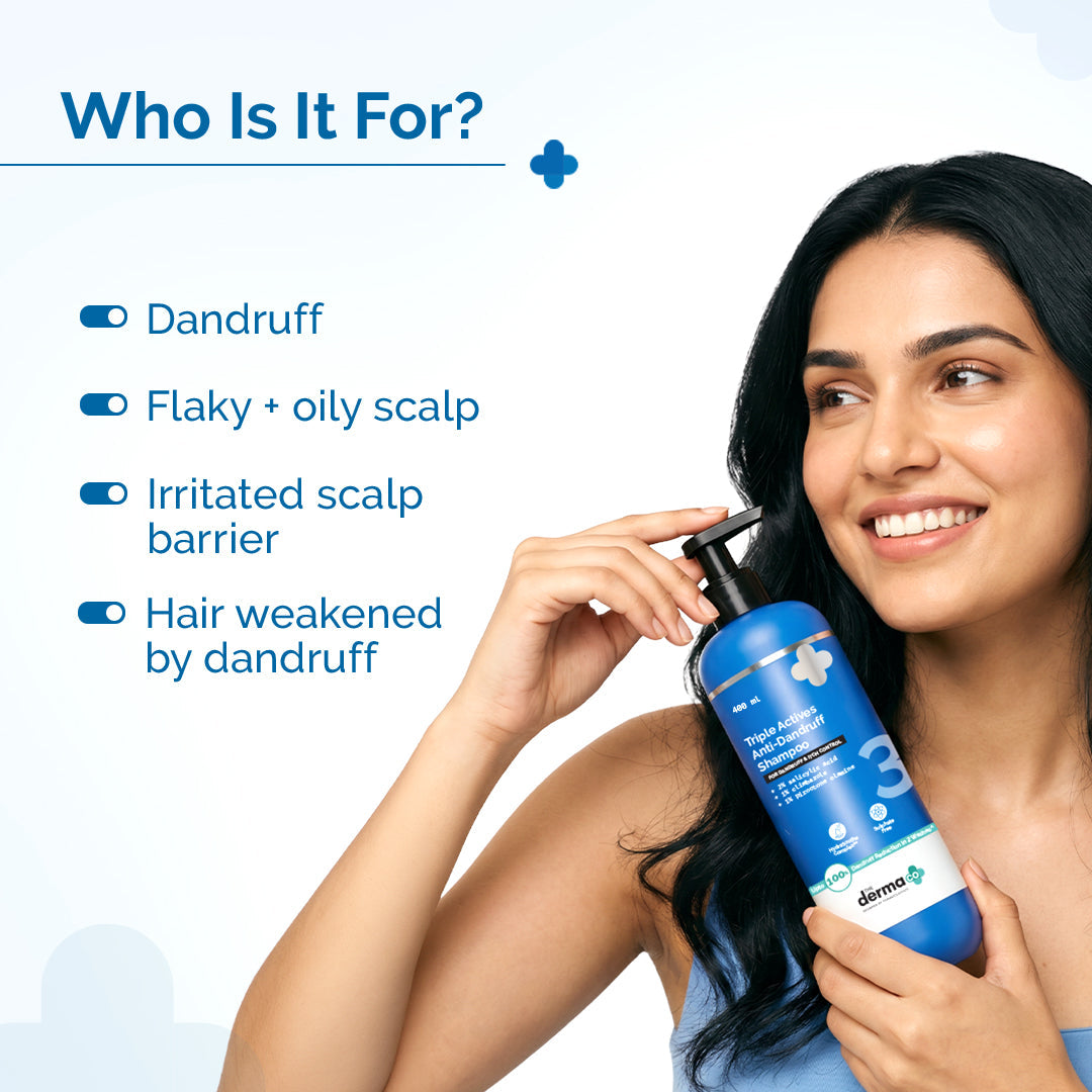 Derma Co Triple Actives Anti-Dandruff Shampoo
