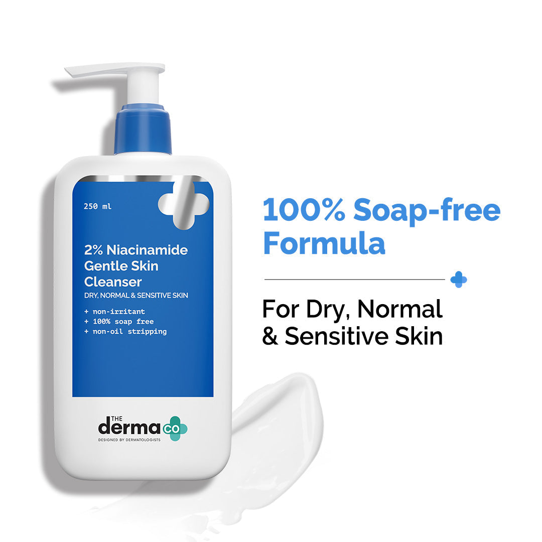 Derma Co 2% Niacinamide Gentle Skin Cleanser for Sensitive, Dry & Normal Skin - 100ml