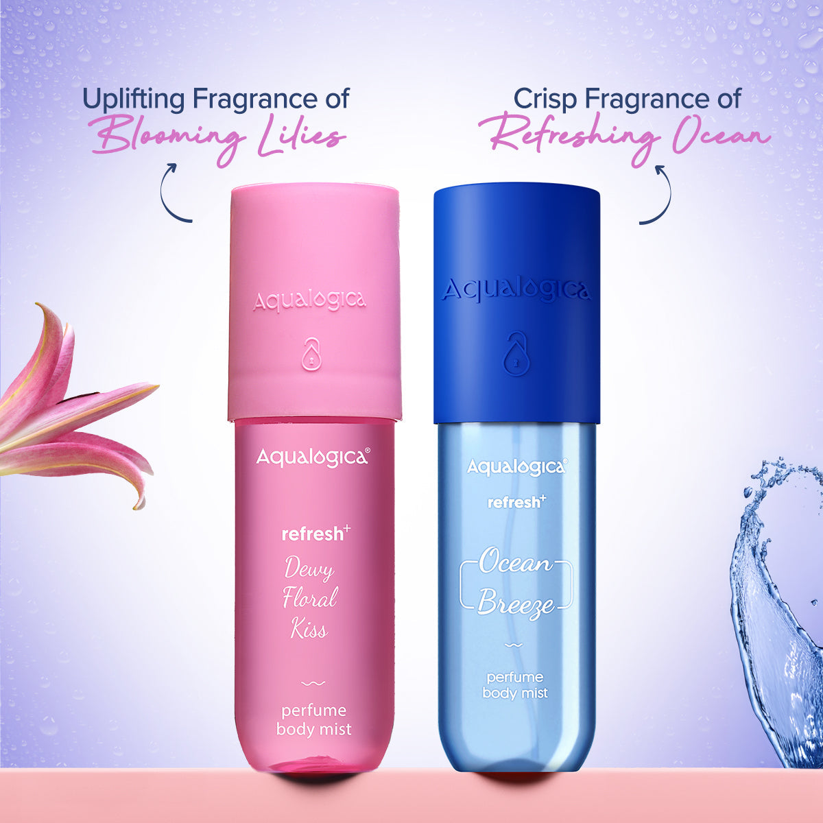 Aqualogica Refresh+ Sea Breeze & Floral Bliss Body Mist Combo