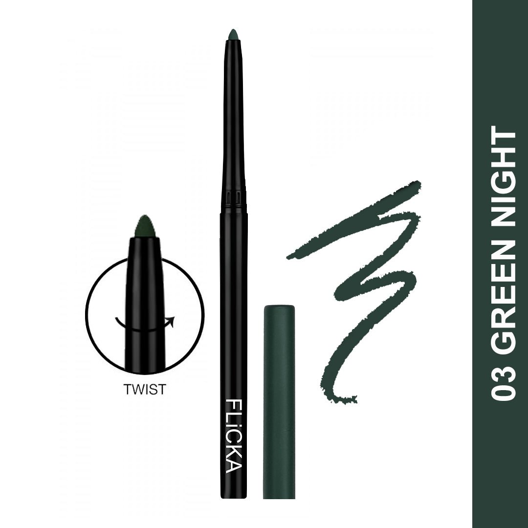 Flicka Cosmetics 03GreenNight - Wild & Kind Color Kajal