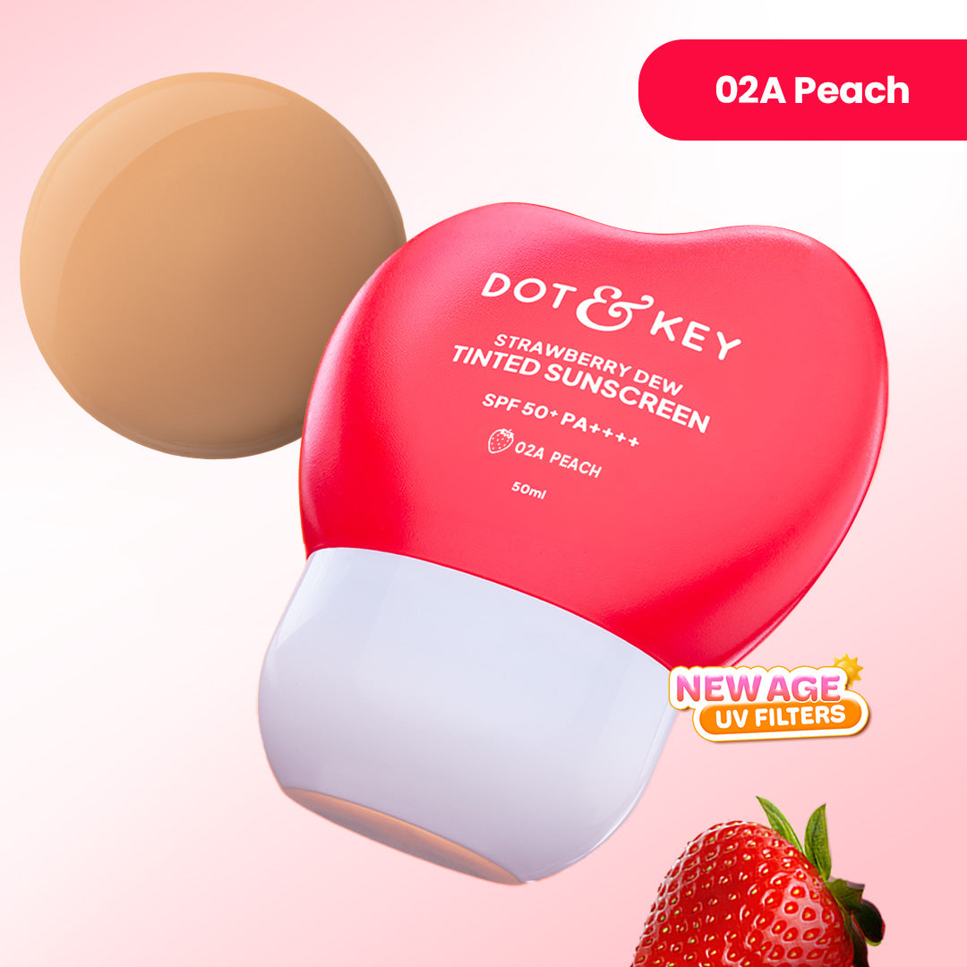 Dot & Key Strawberry Dew Tinted Sunscreen, In-Vivo Tested SPF 50+ PA++++