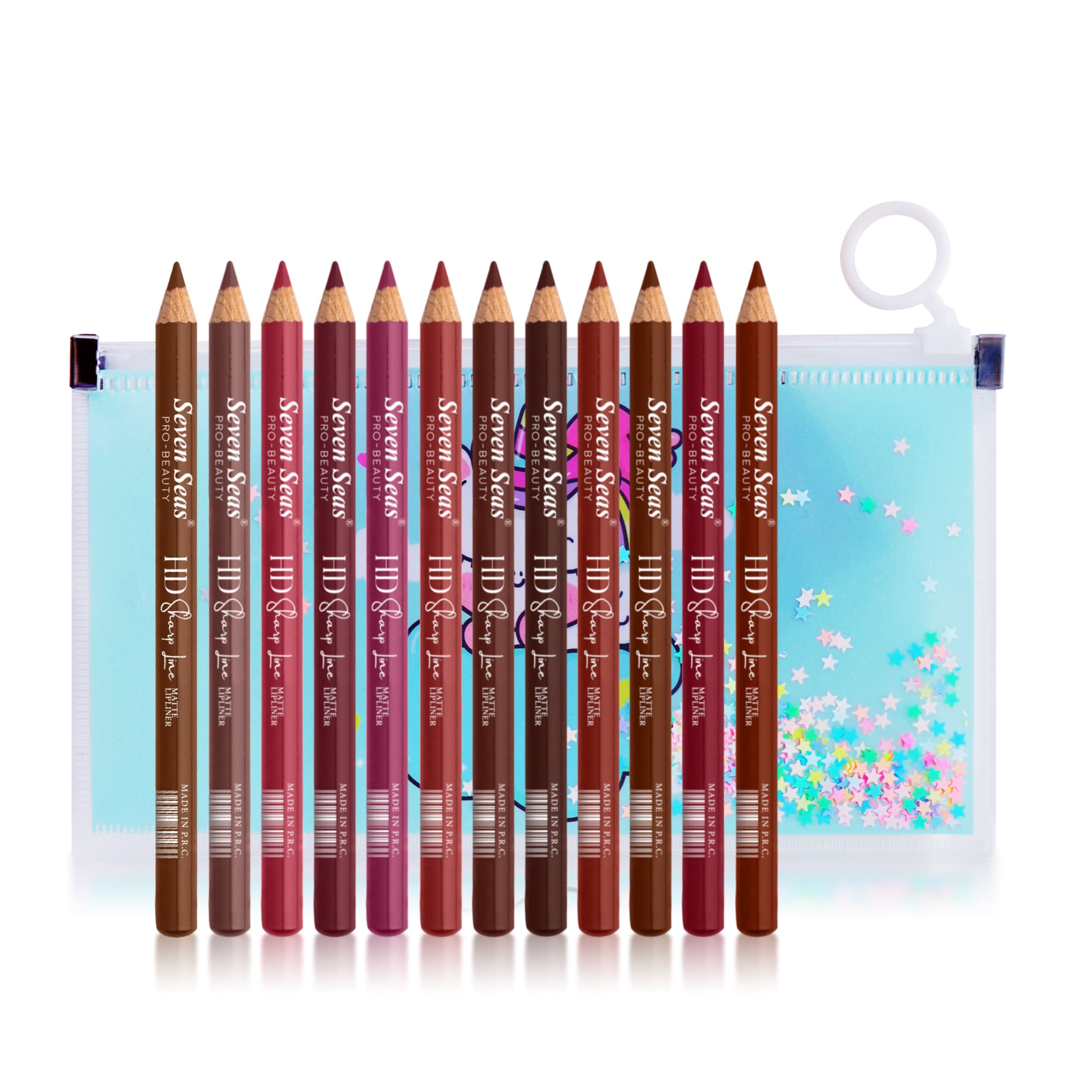 Seven Seas HD Sharp Line Matte Lip Liner (Pack of 12)