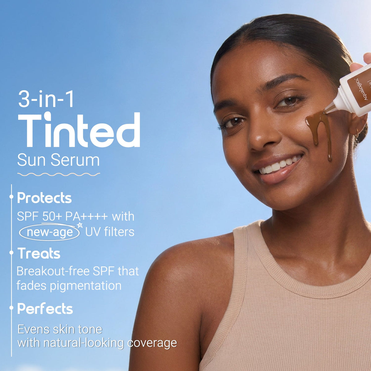 Aqualogica 3-In-1 Tinted Sun Serum - 50g