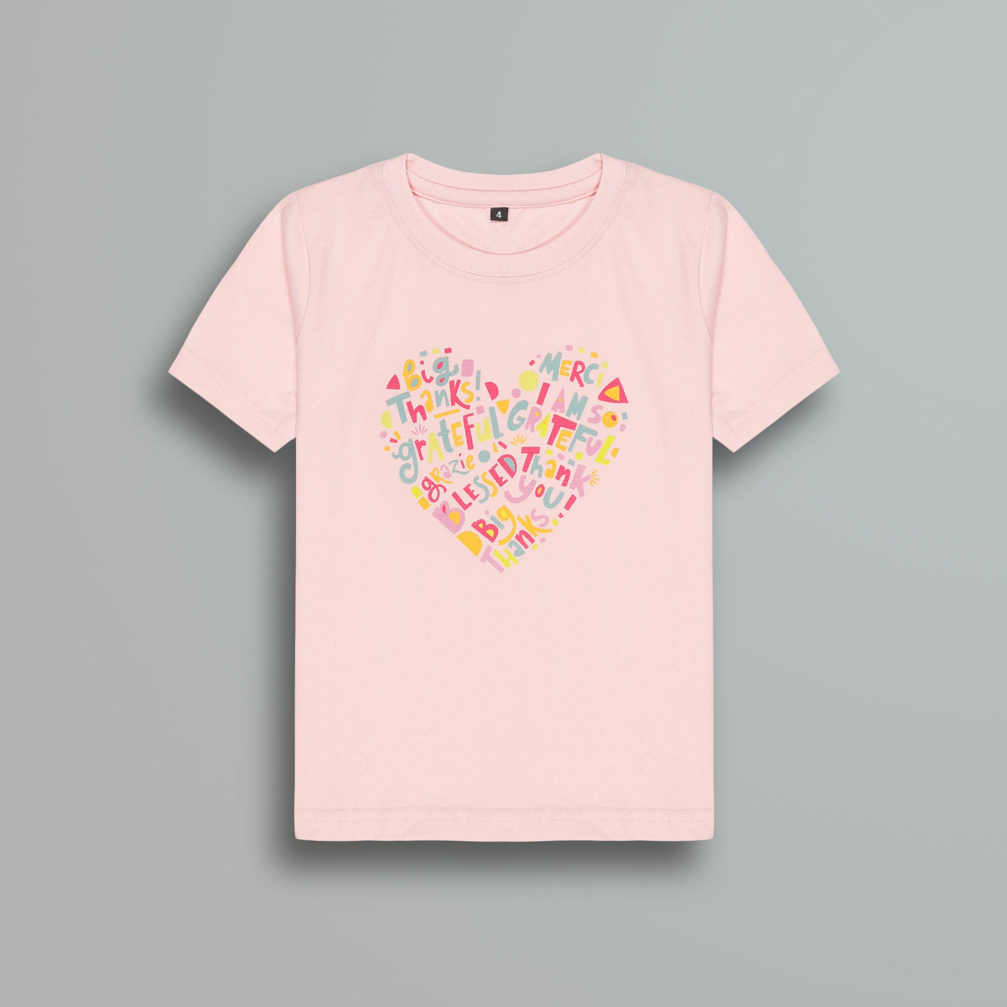 Urbanrac Peach Heart Print Girls T-Shirt