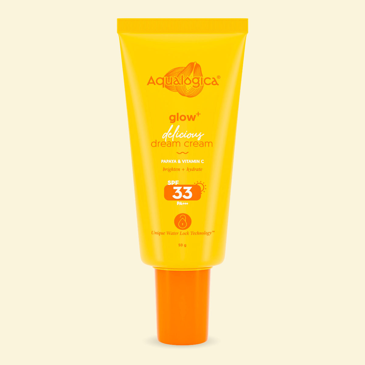 Aqualogica Glow+ 3-In-1 Delicious Dream Cream With Spf 33+ & Pa+++ - 50g
