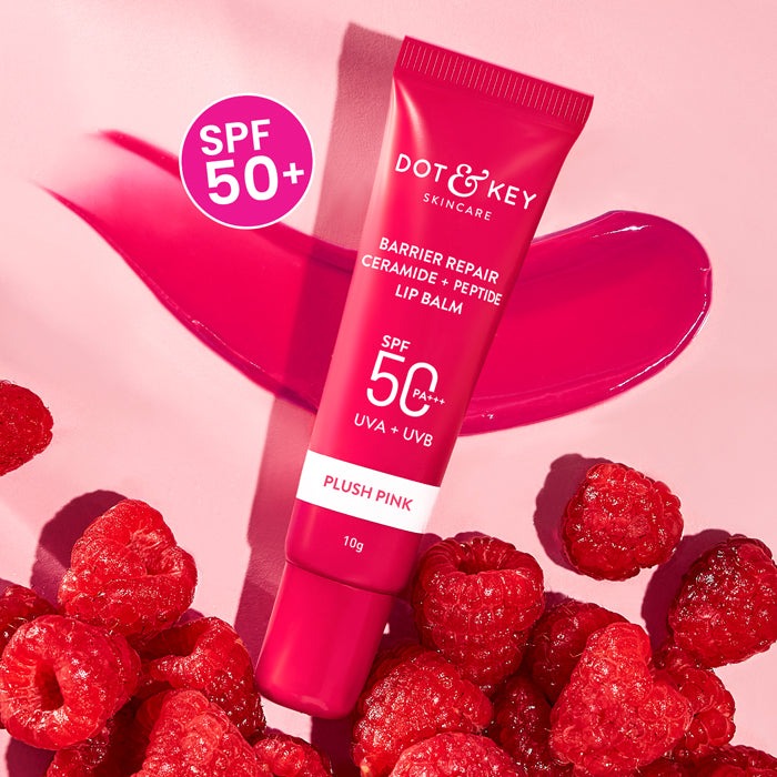 Dot & Key Ceramide & Peptide Lip Balm SPF 50 - Plush Pink