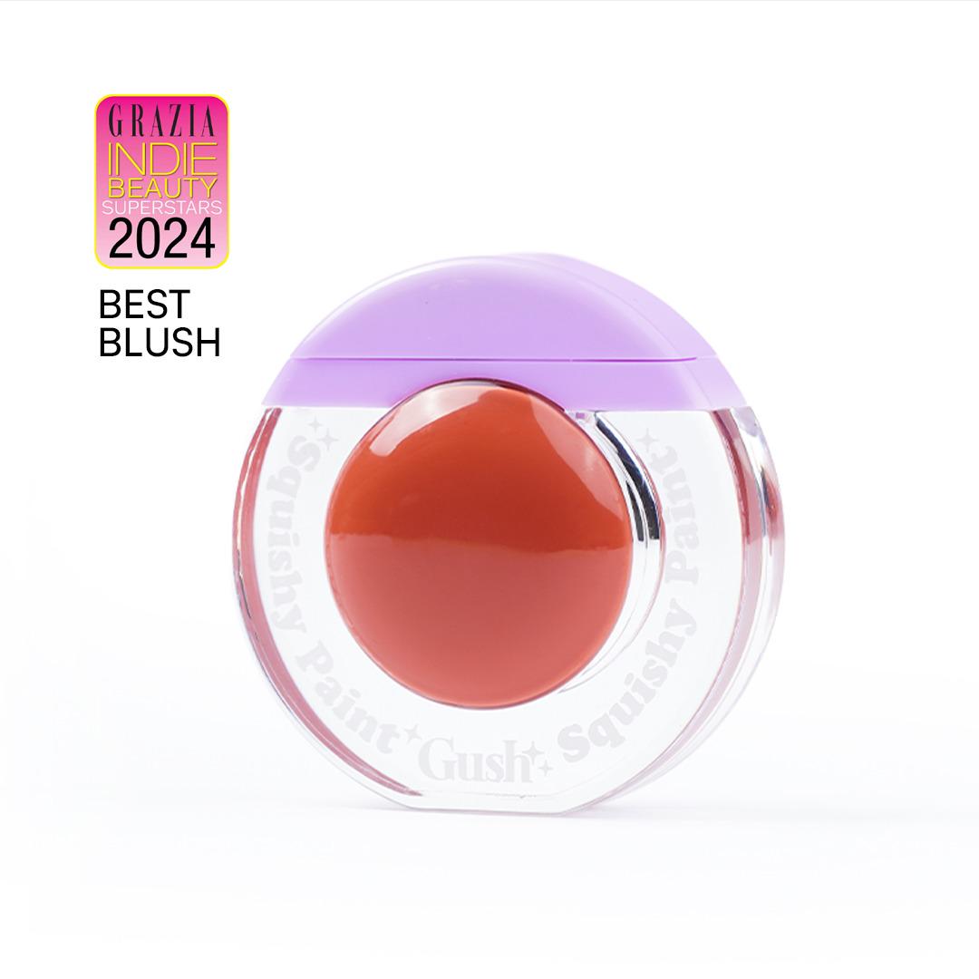 Gush Beauty Squishy Blush - Liquid Blush - Flushed Peach - Rich coral red