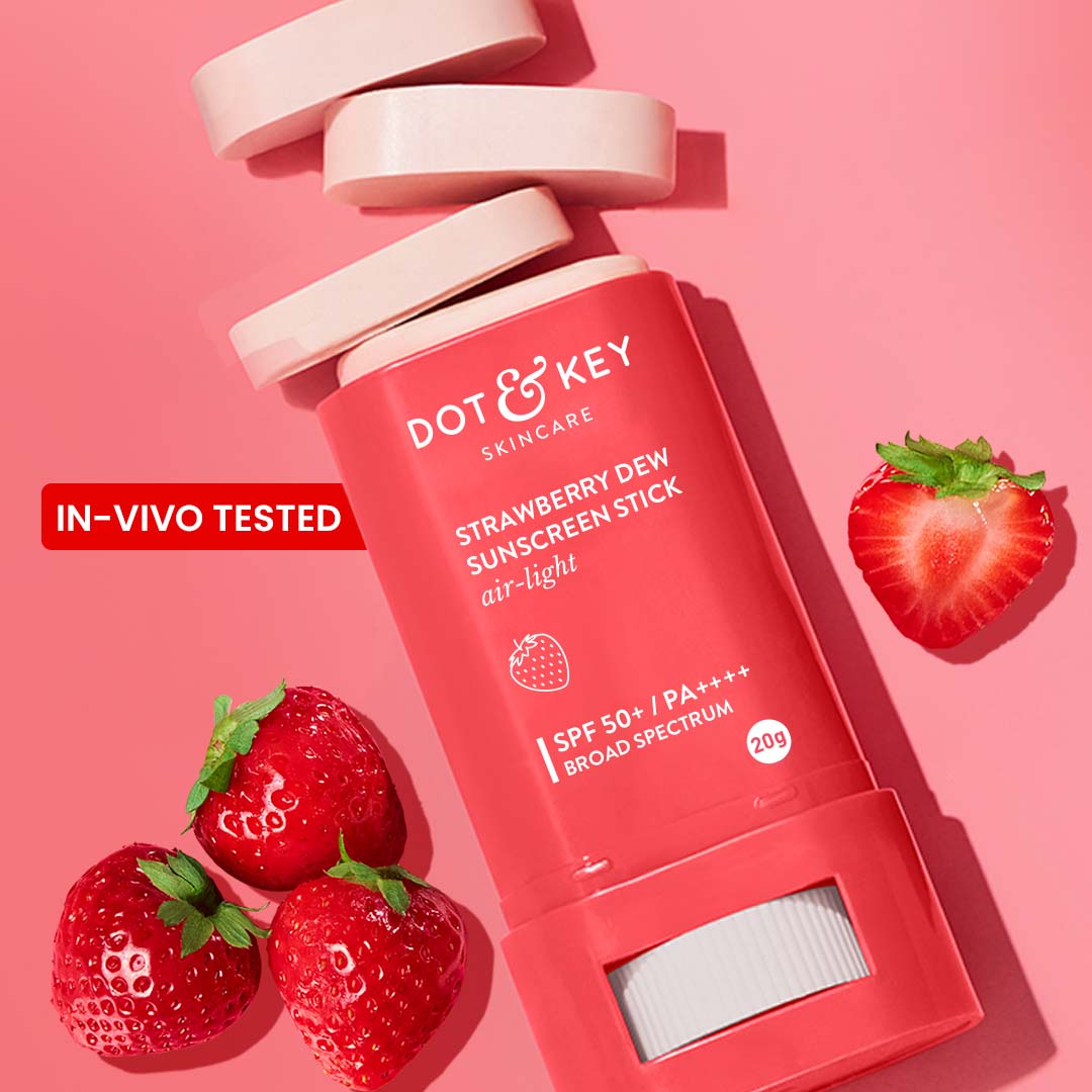 Dot & Key Strawberry Sunscreen Stick, In-Vivo Tested SPF 50+ PA++++ - 20g