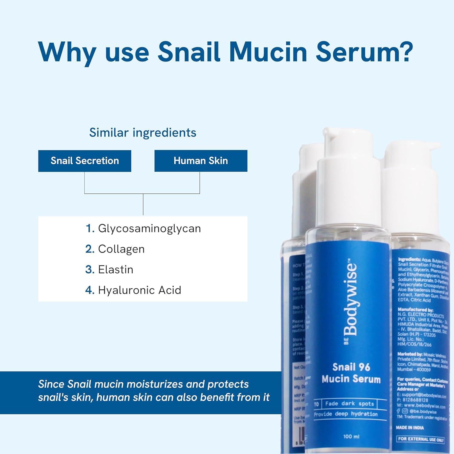 Be Bodywise Snail 96 Mucin Serum