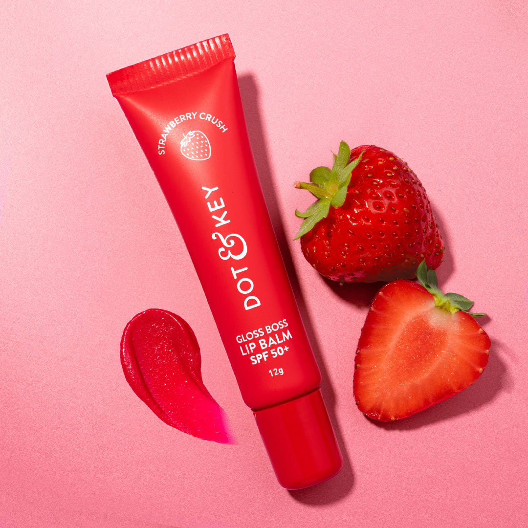 Dot & Key Vitamin C + E Gloss Boss Lip Balm In-Vivo Tested SPF 50+ PA+++ - Strawberry Crush High Tinted