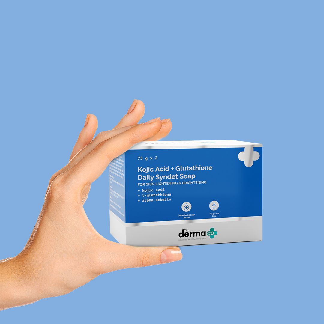 Derma Co Kojic Acid + Glutathione Daily Syndet Soap with L-Glutathione & Alpha Arbutin