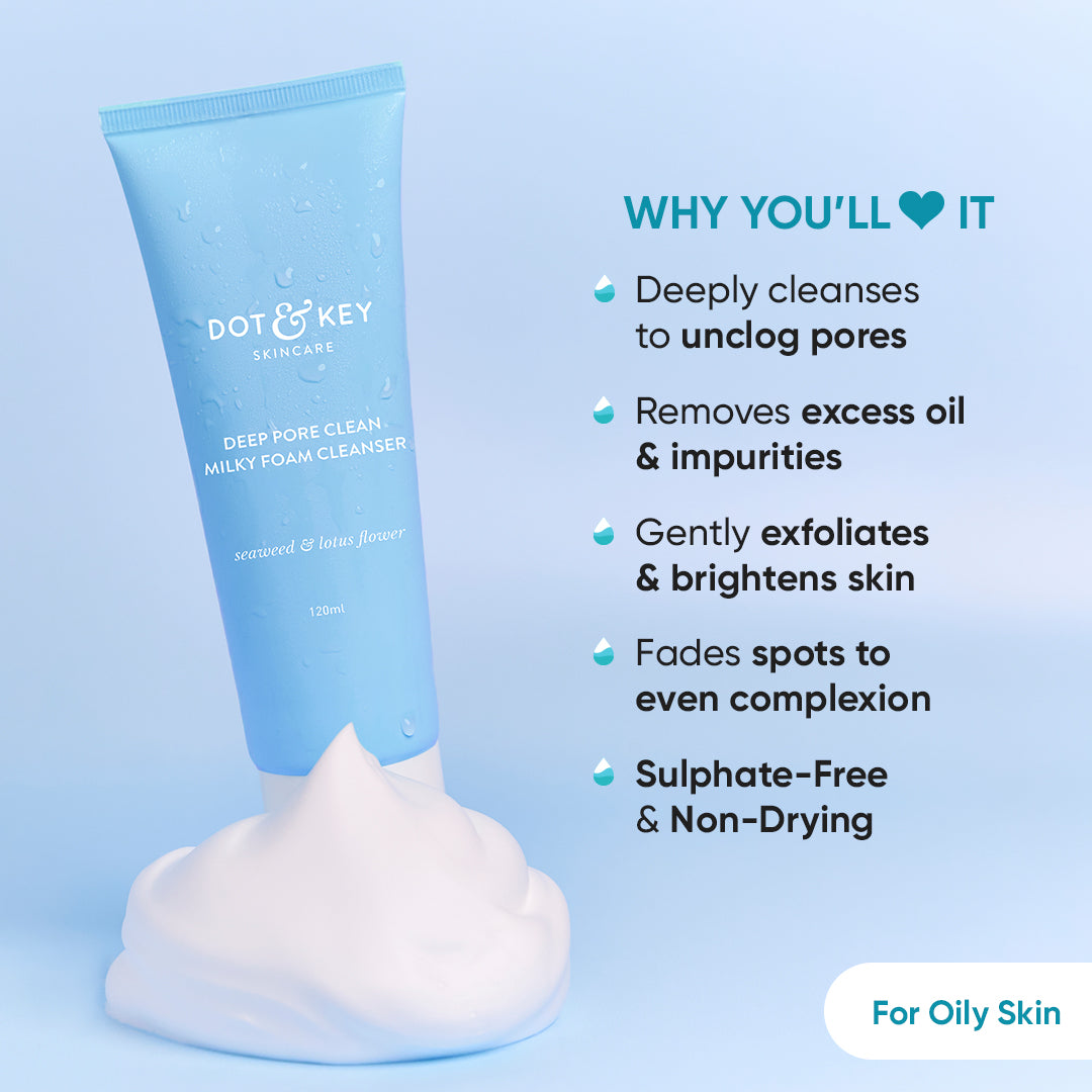 Dot & Key Deep Pore Clean Foaming Face Wash - 100ml
