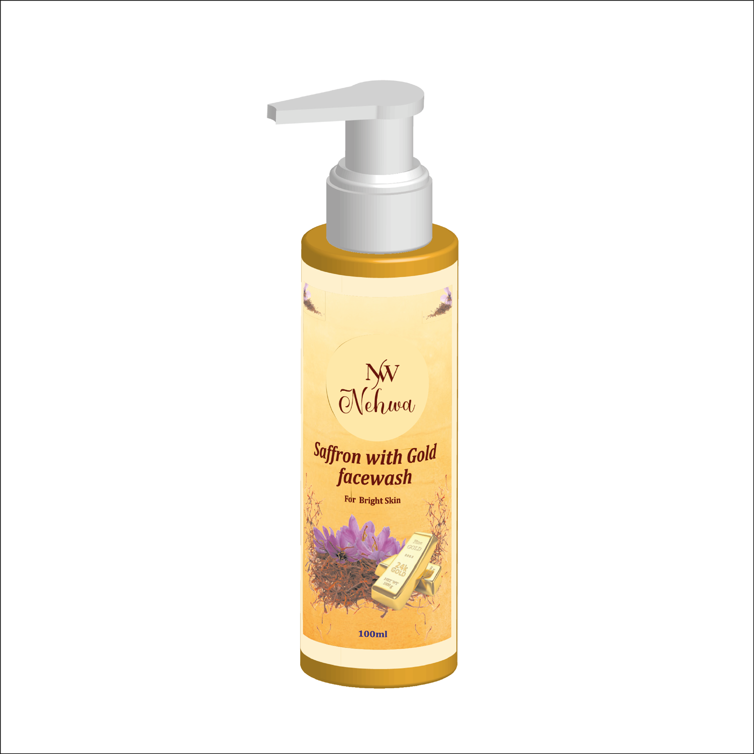The Glow Rituals Saffron & Gold Facewash - 100ml