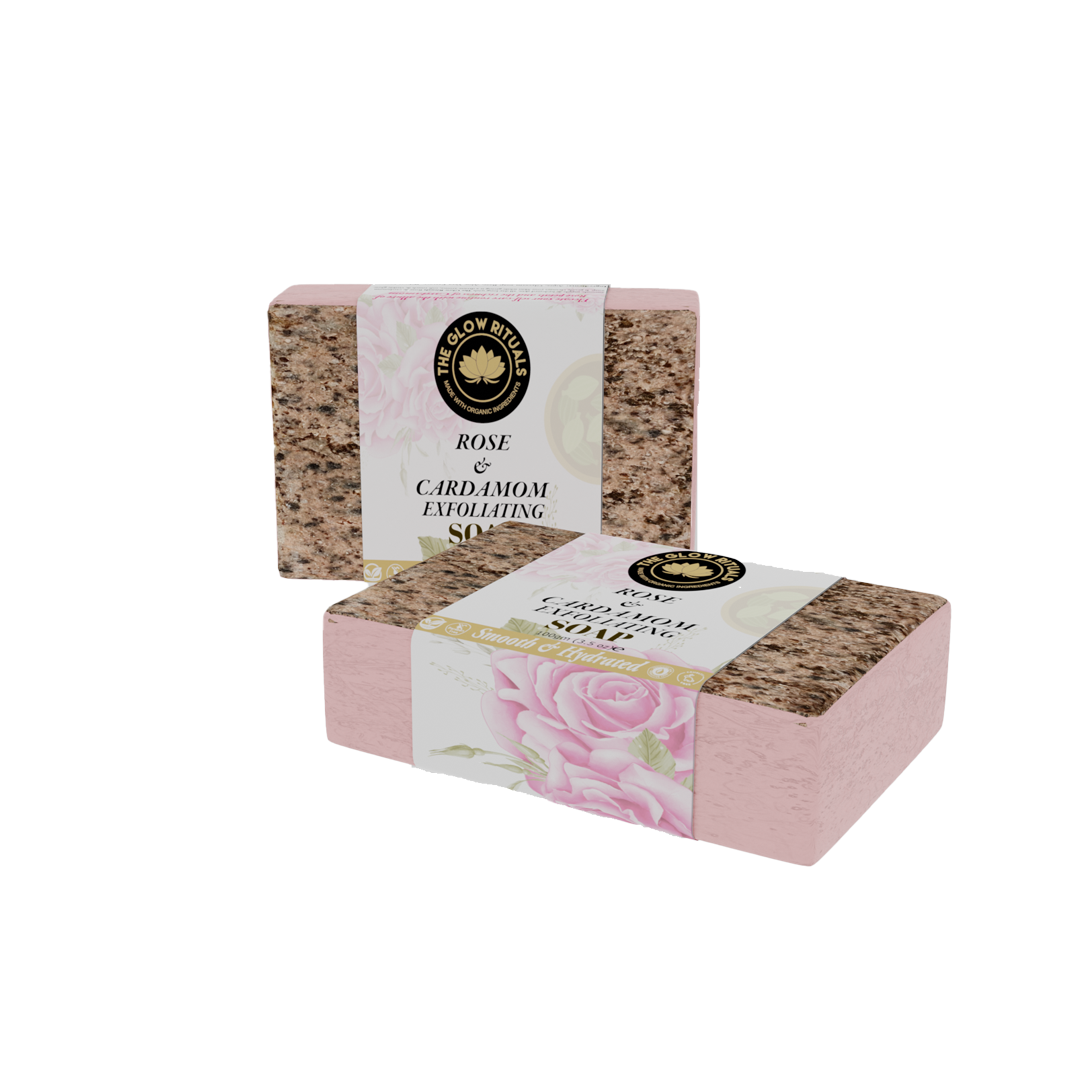 The Glow Rituals Rose & Cardamom Exfoliating Soap