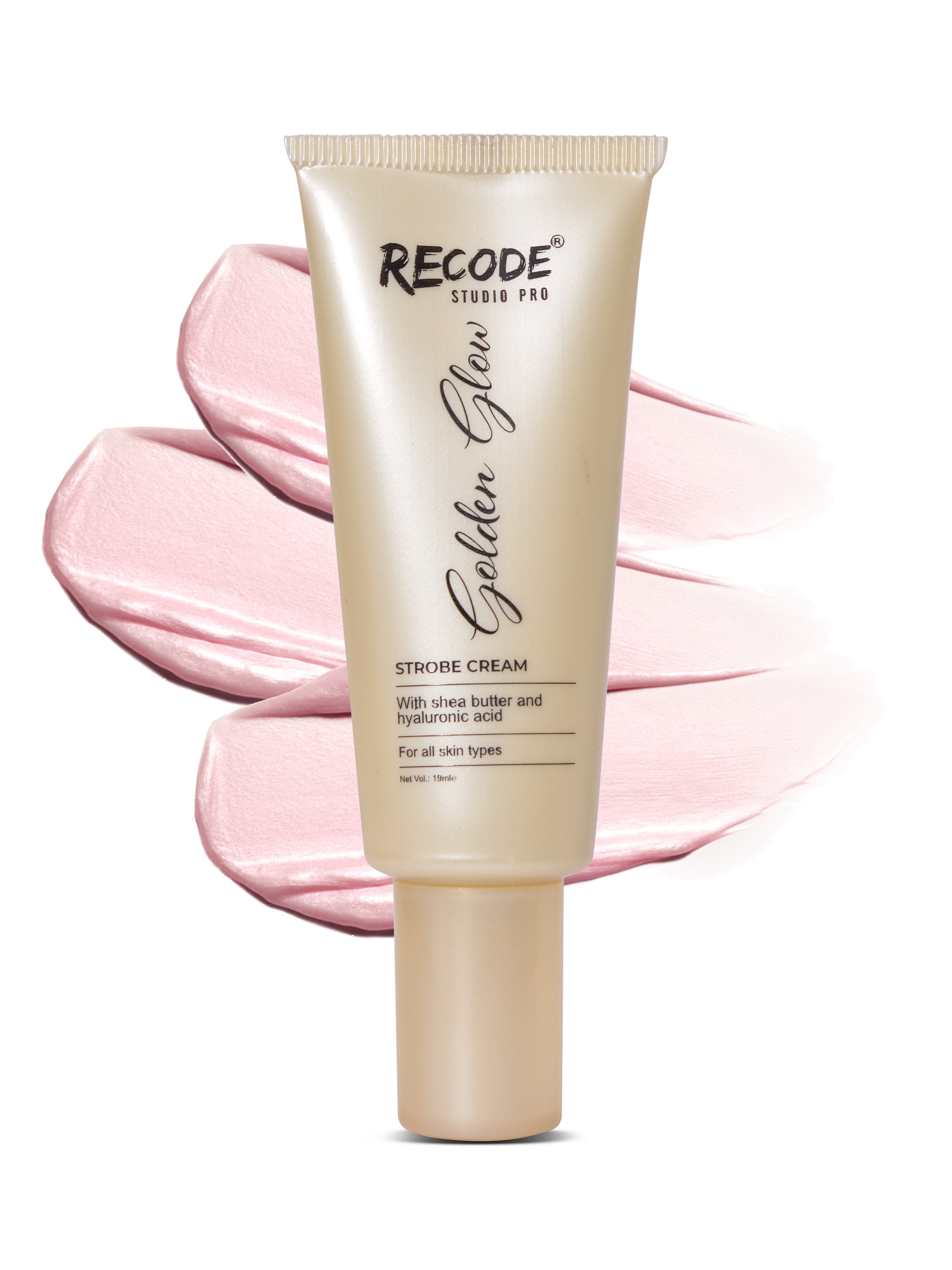 Recode Rose Gold Strobe Cream- 19 Ml With Hyaluronic Acid Extract