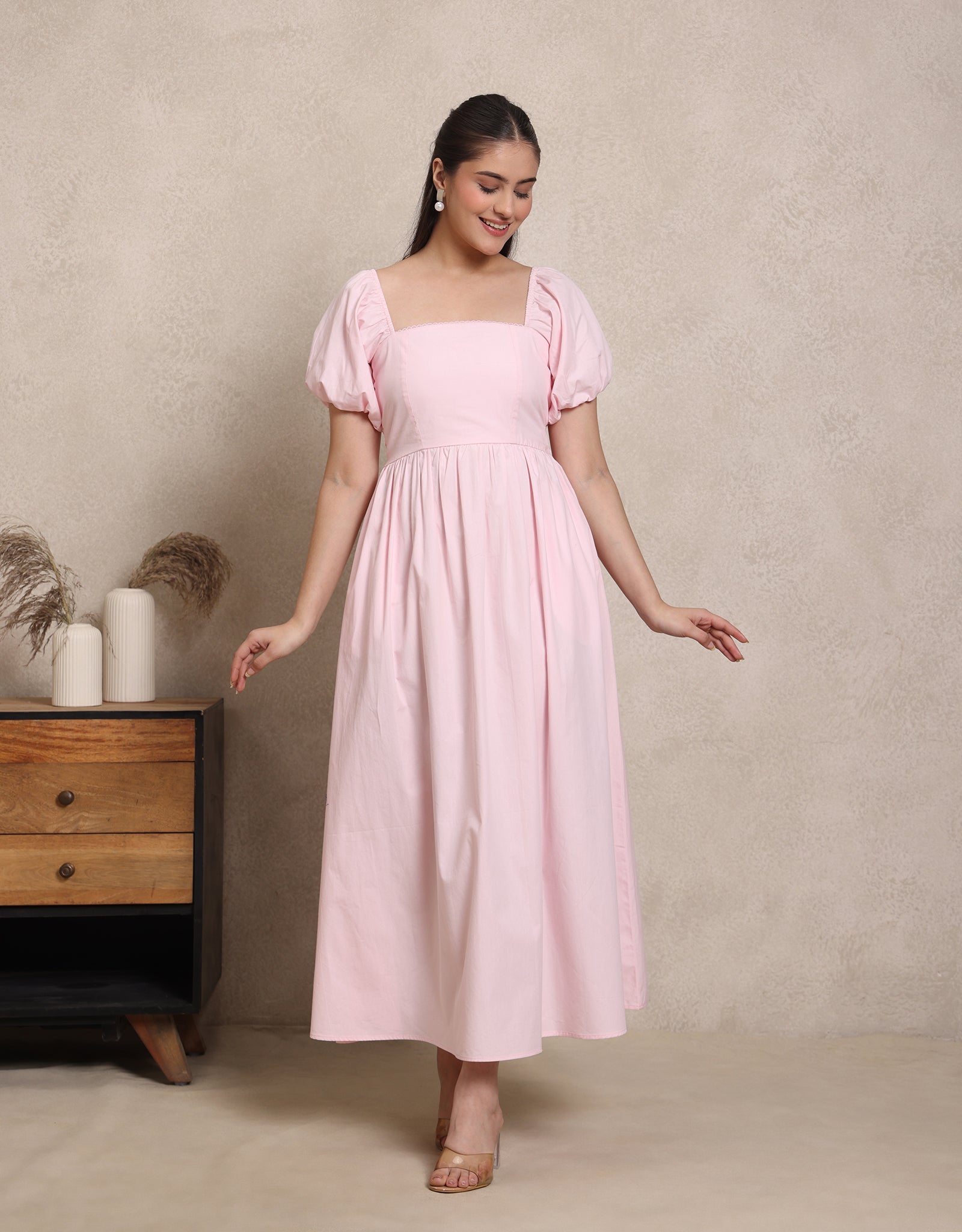 Studio OJS The Daydream Midi Dress - Baby Pink