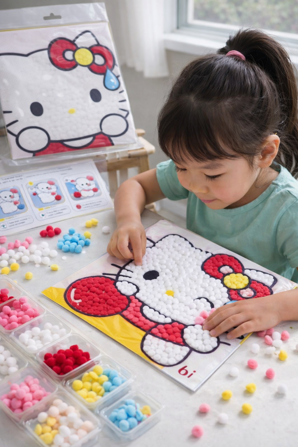 Dimorra Pom Pom Art Kit - Kitty Drop
