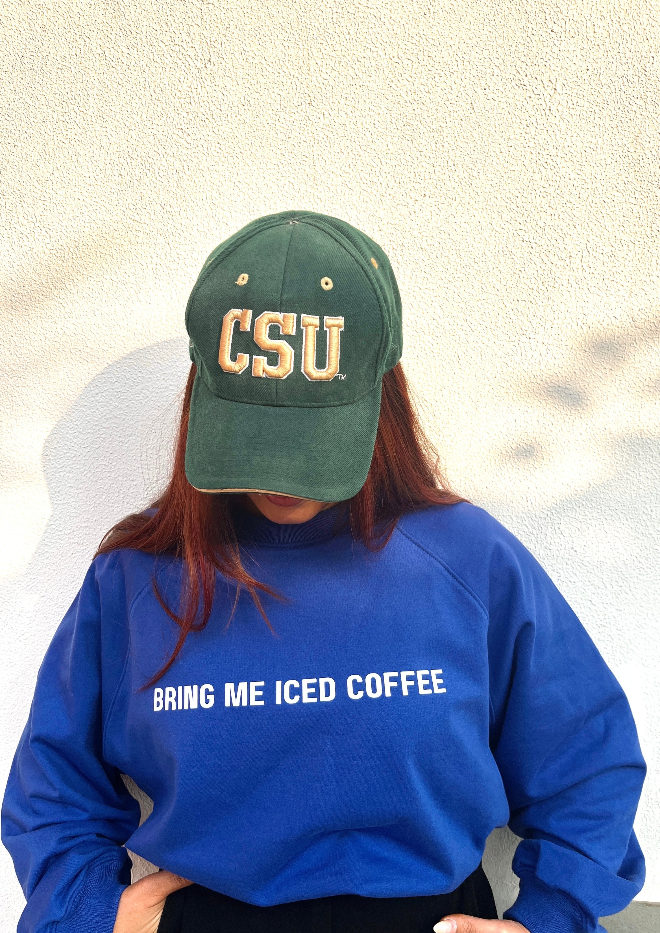 Studio OJS Bring Me Iced Coffee Oversized Sweatshirt - Brown