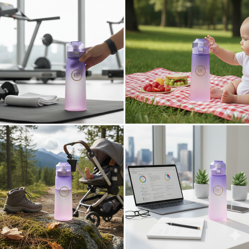 Dimorra Air-Up Scent-Based Water Bottle – Ombré Starter Kit with 5 Flavor Pods