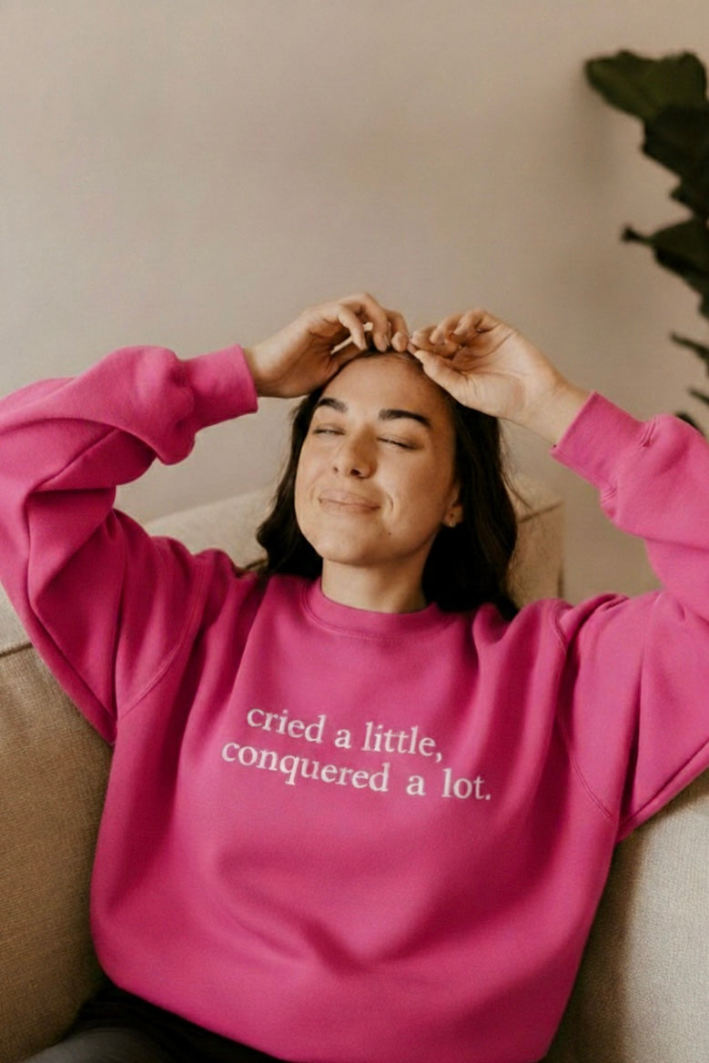 Studio OJS THRIVER Oversized Sweatshirt - Hot Pink