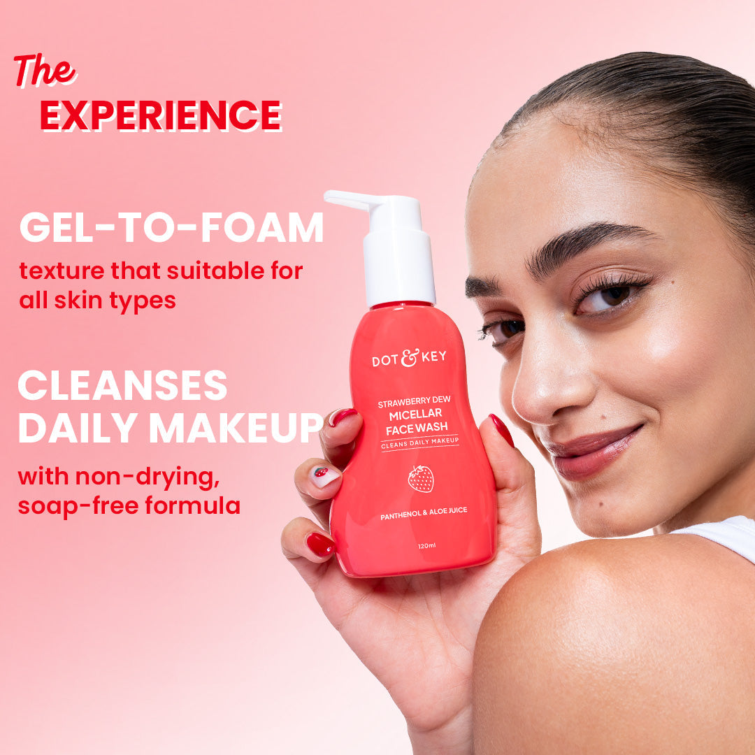 Dot & Key Strawberry Dew Micellar Face Wash - 120ml